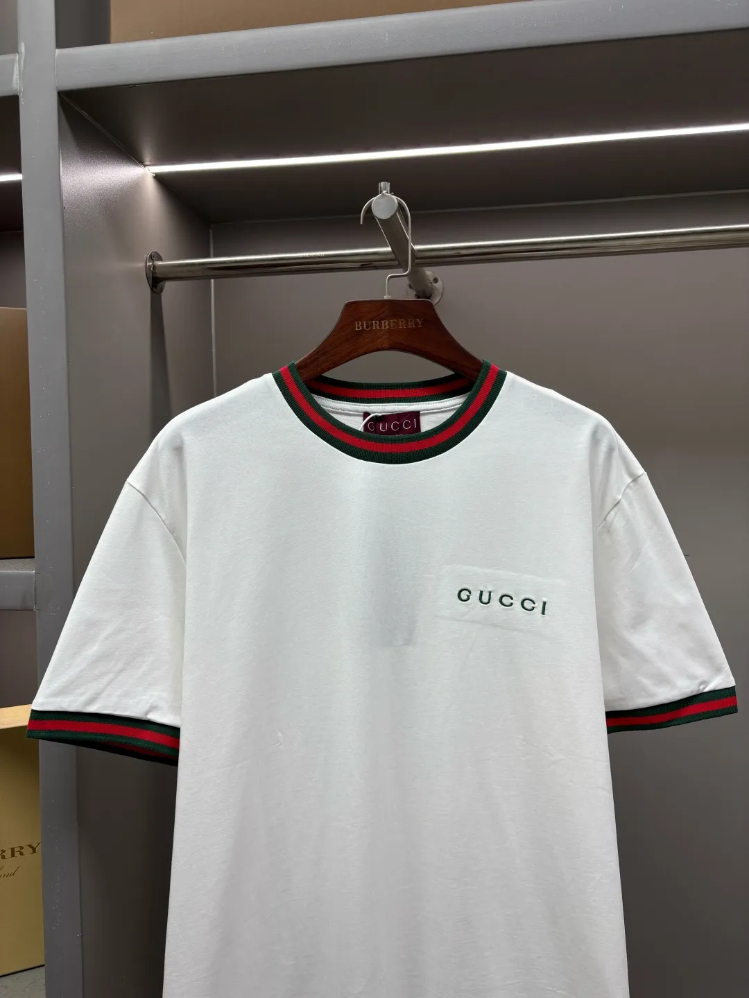 Logo-Embroidered Web-Trimmed Cotton T-Shirt D14513532 — view 2