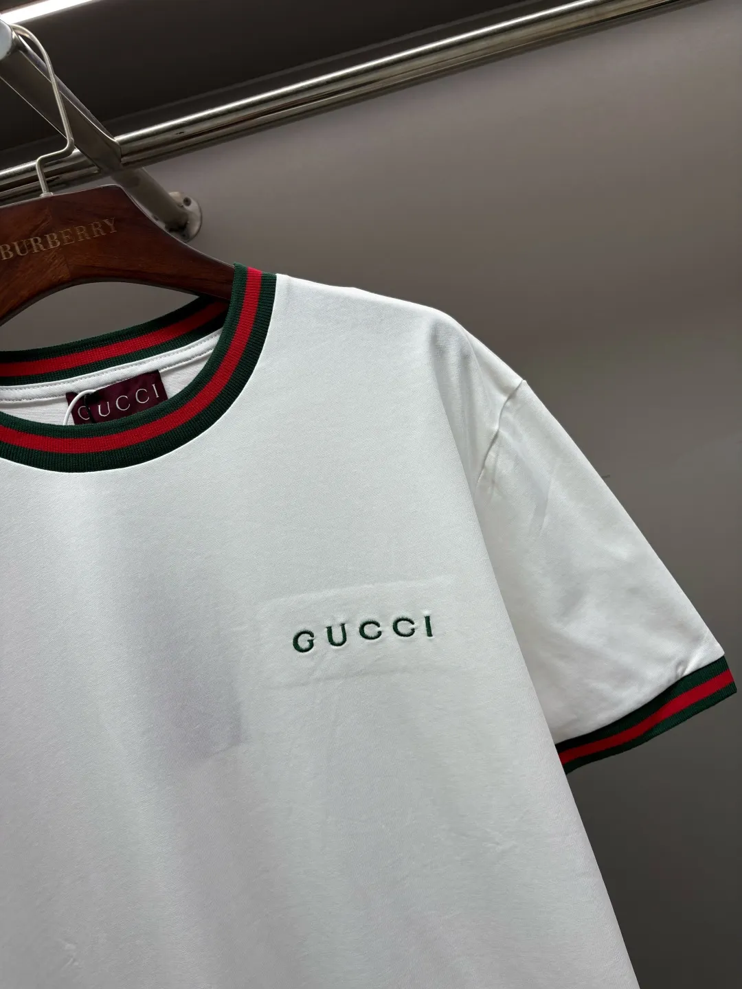 Logo-Embroidered Web-Trimmed Cotton T-Shirt D14513532 — view 3