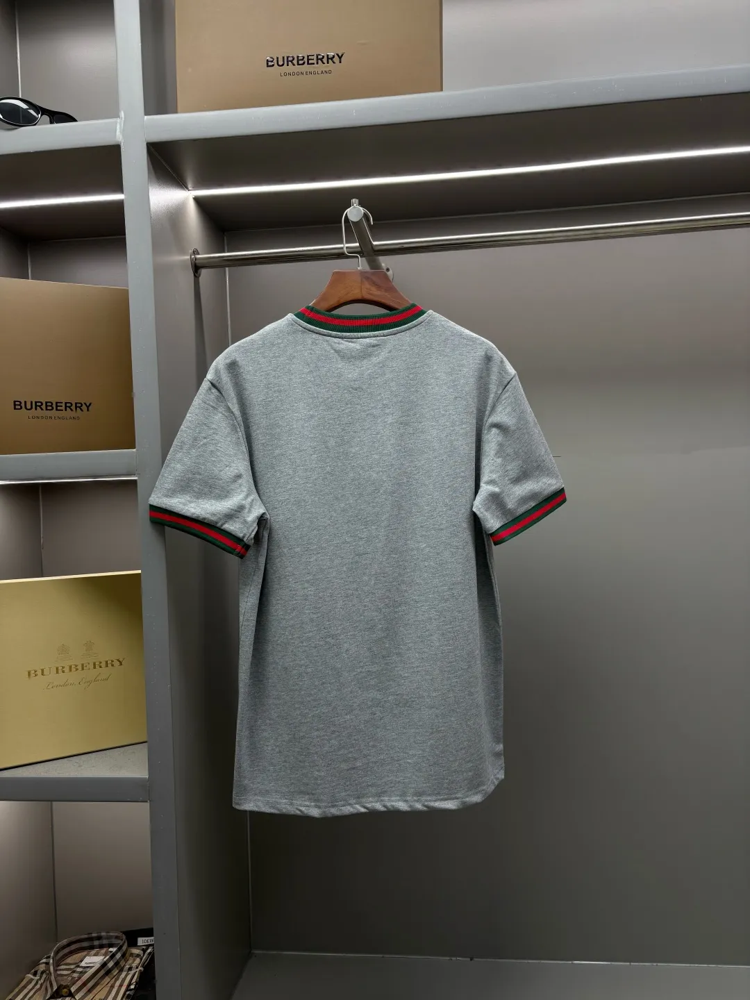 Web-Stripe Trim Logo Embroidered T-Shirt D14513533 — view 8