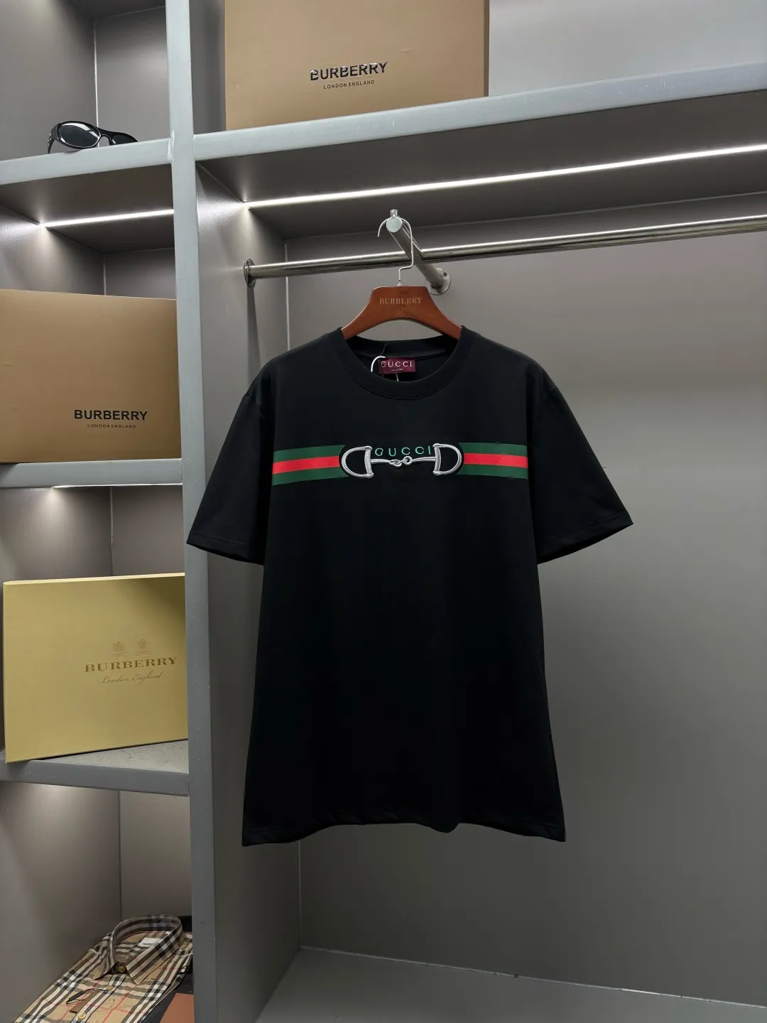 Horsebit Web-Stripe Embroidered T-Shirt D14513530