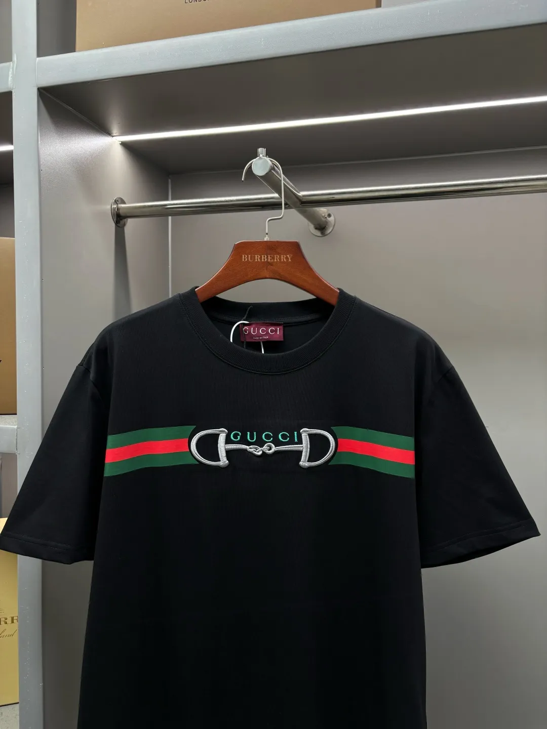 Horsebit Web-Stripe Embroidered T-Shirt D14513530 — view 2
