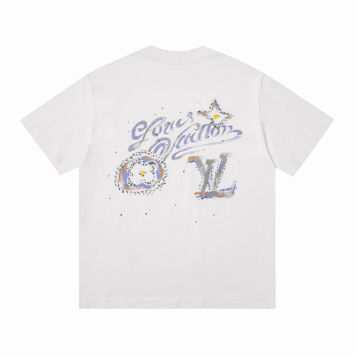 Hand-Painted Logo Cotton T-Shirt D14515586 — view 2