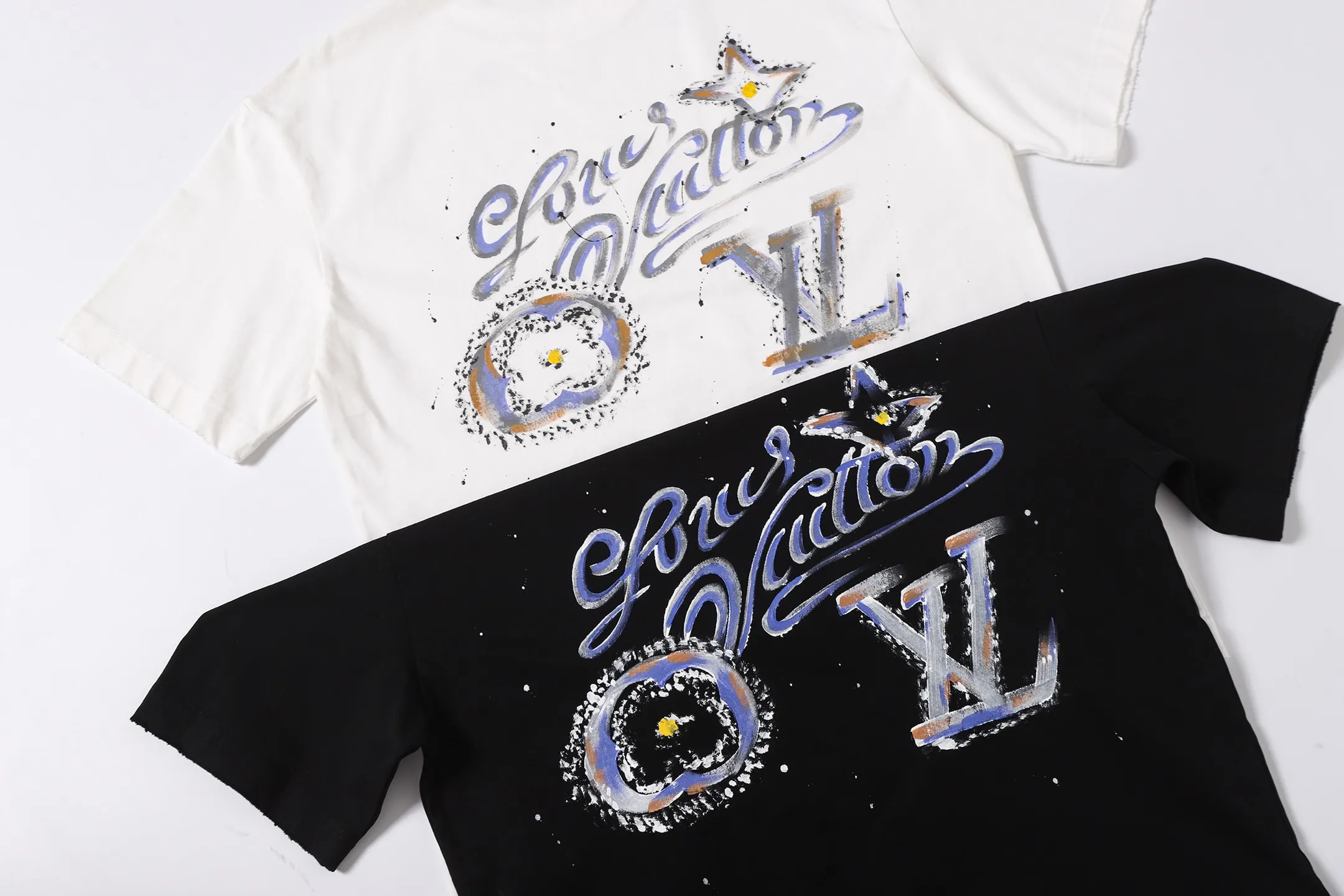 Hand-Painted Logo Cotton T-Shirt D14515586 — view 10