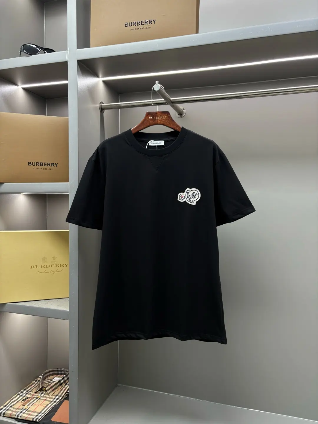 Double Logo Patch Cotton T-Shirt D14513710