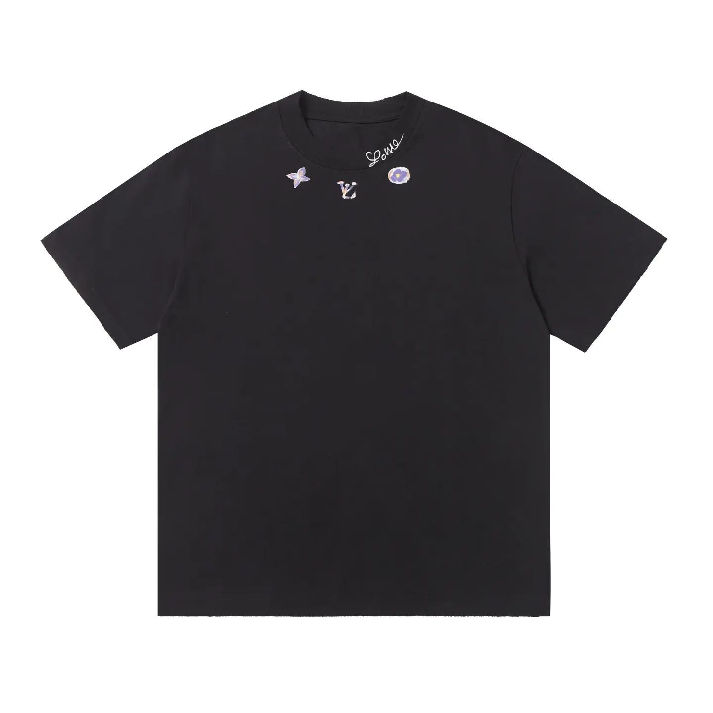 Hand-Painted Logo Cotton T-Shirt D14515587