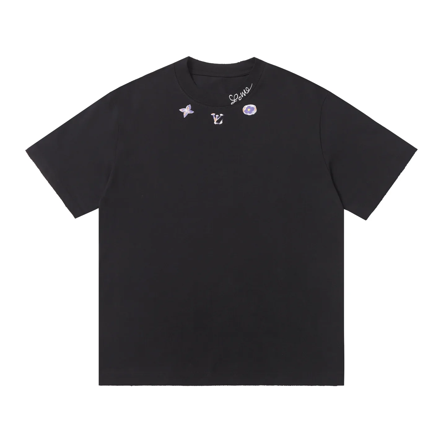 Hand-Painted Logo Cotton T-Shirt D14515587