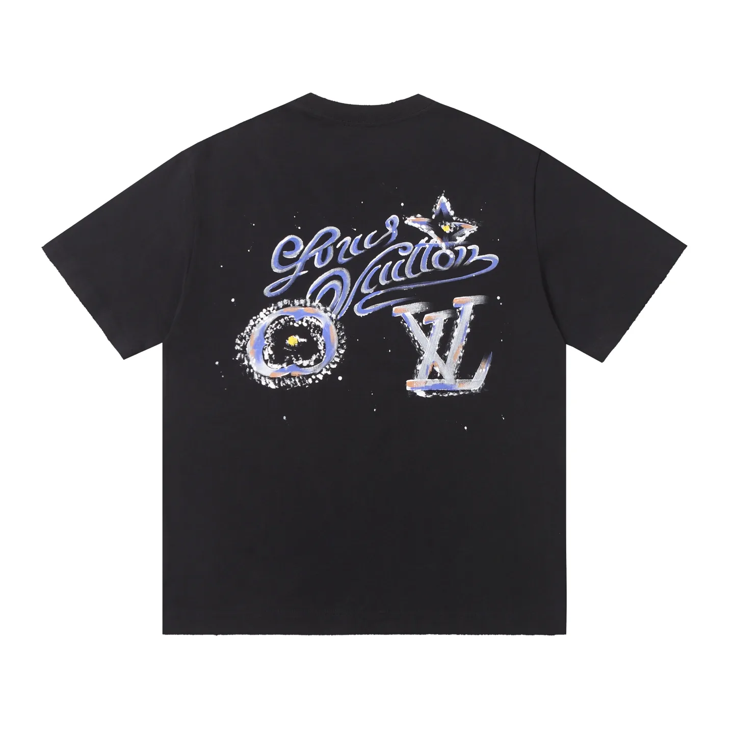Hand-Painted Logo Cotton T-Shirt D14515587 — view 2