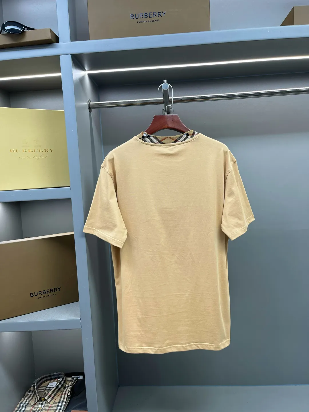 Check-Trim Cotton Jersey T-Shirt D15013735 — view 4