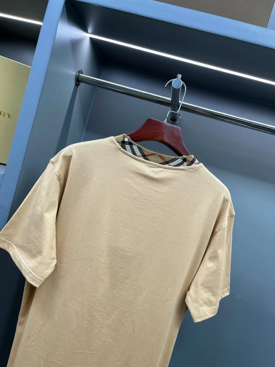 Check-Trim Cotton Jersey T-Shirt D15013735 — view 5