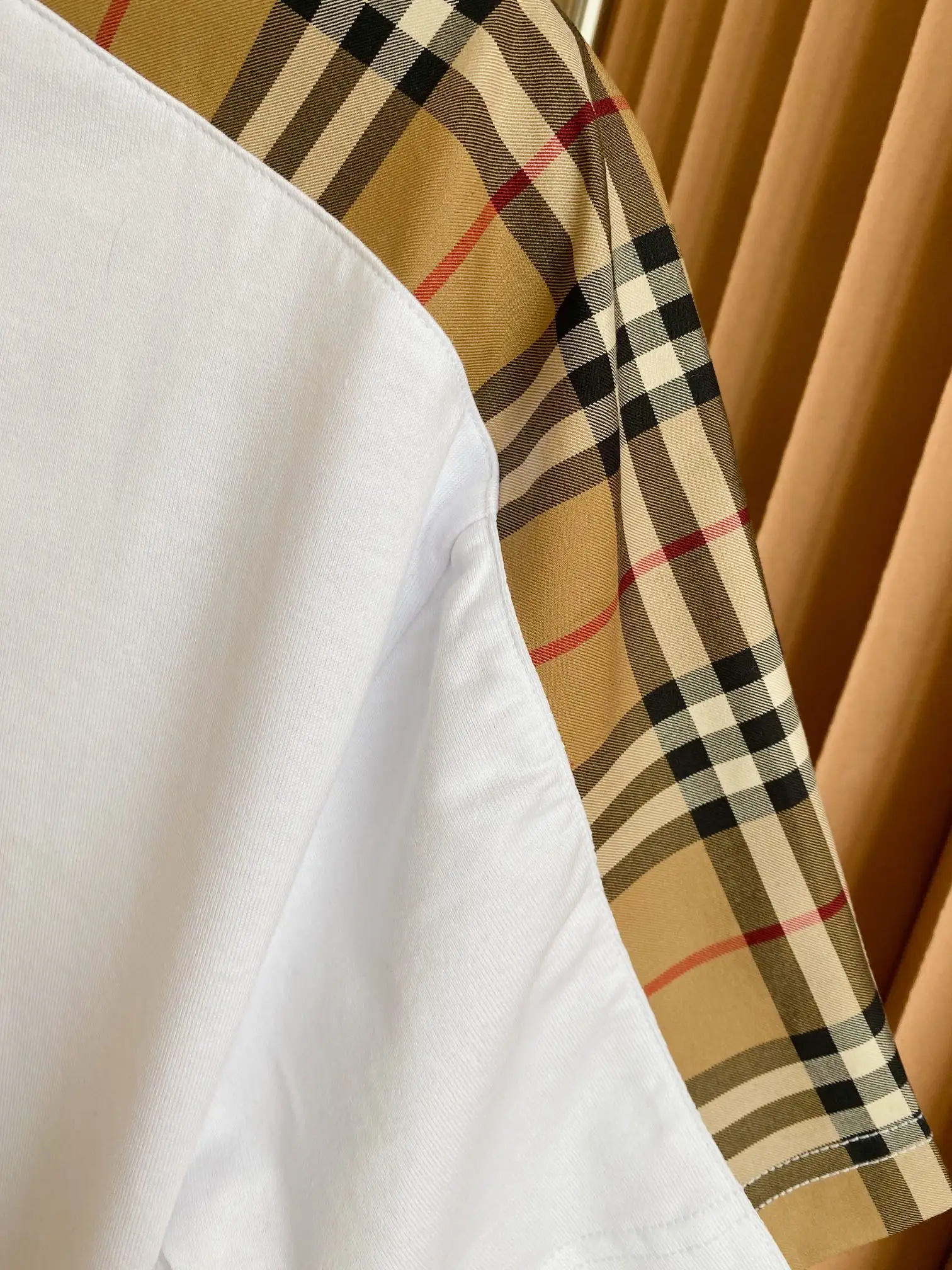 Check-Panel Cotton Jersey T-Shirt D15013528 — view 9
