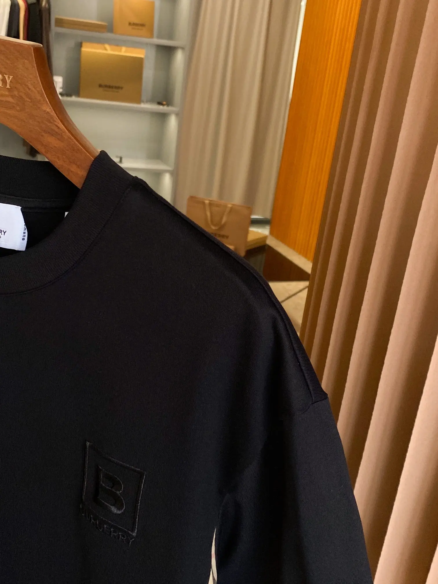 Check Panel Cotton Jersey T-Shirt D15013526 — view 5
