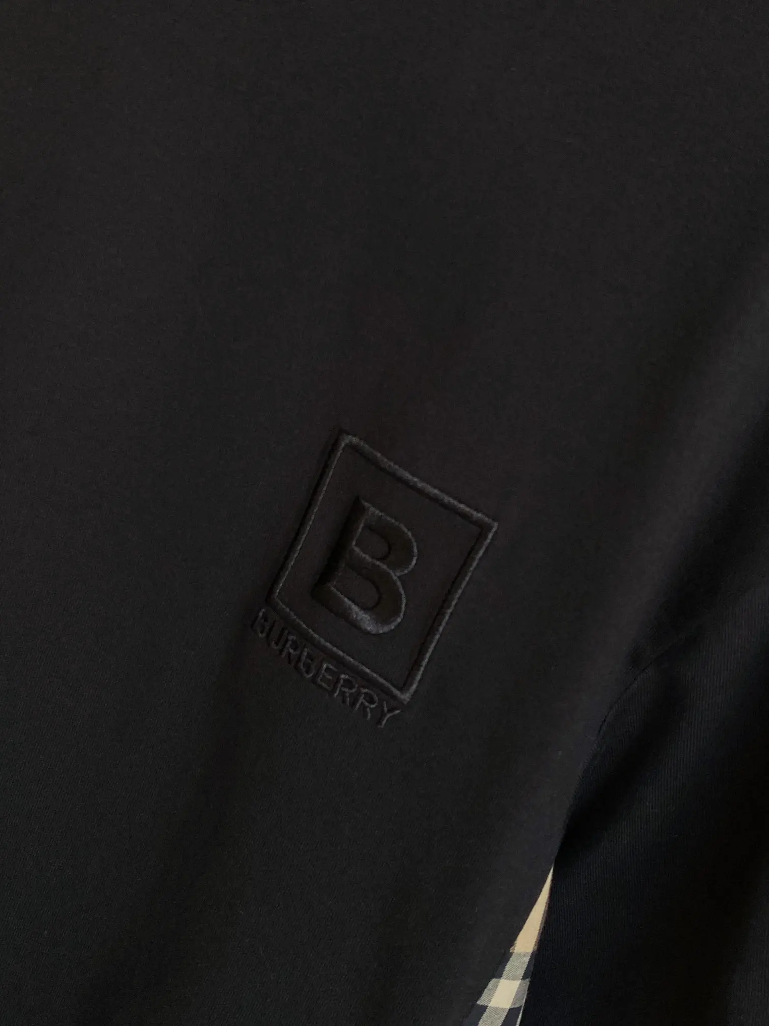 Check Panel Cotton Jersey T-Shirt D15013526 — view 6