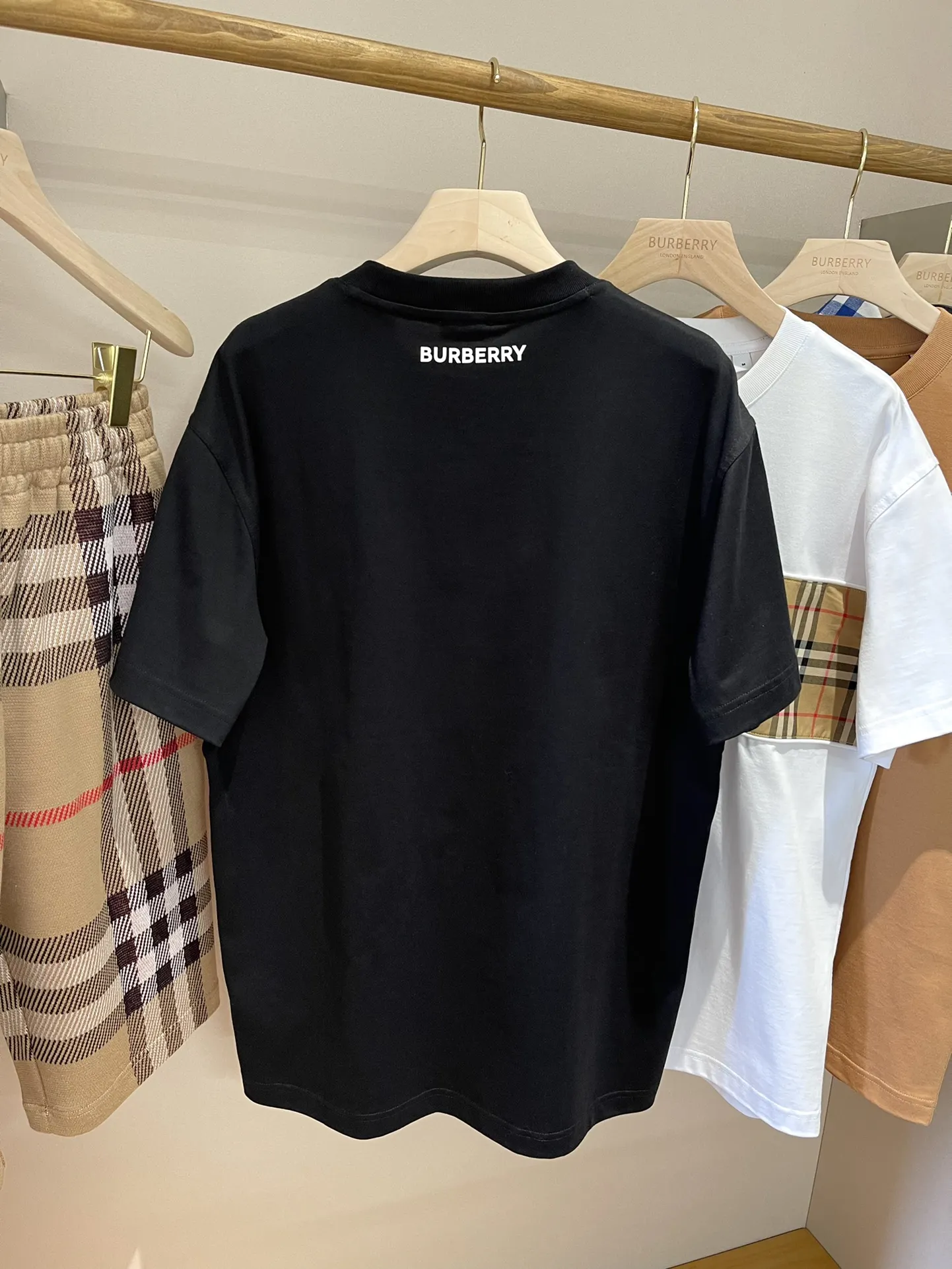 Vintage Check Panel Cotton T-Shirt D15013524 — view 2