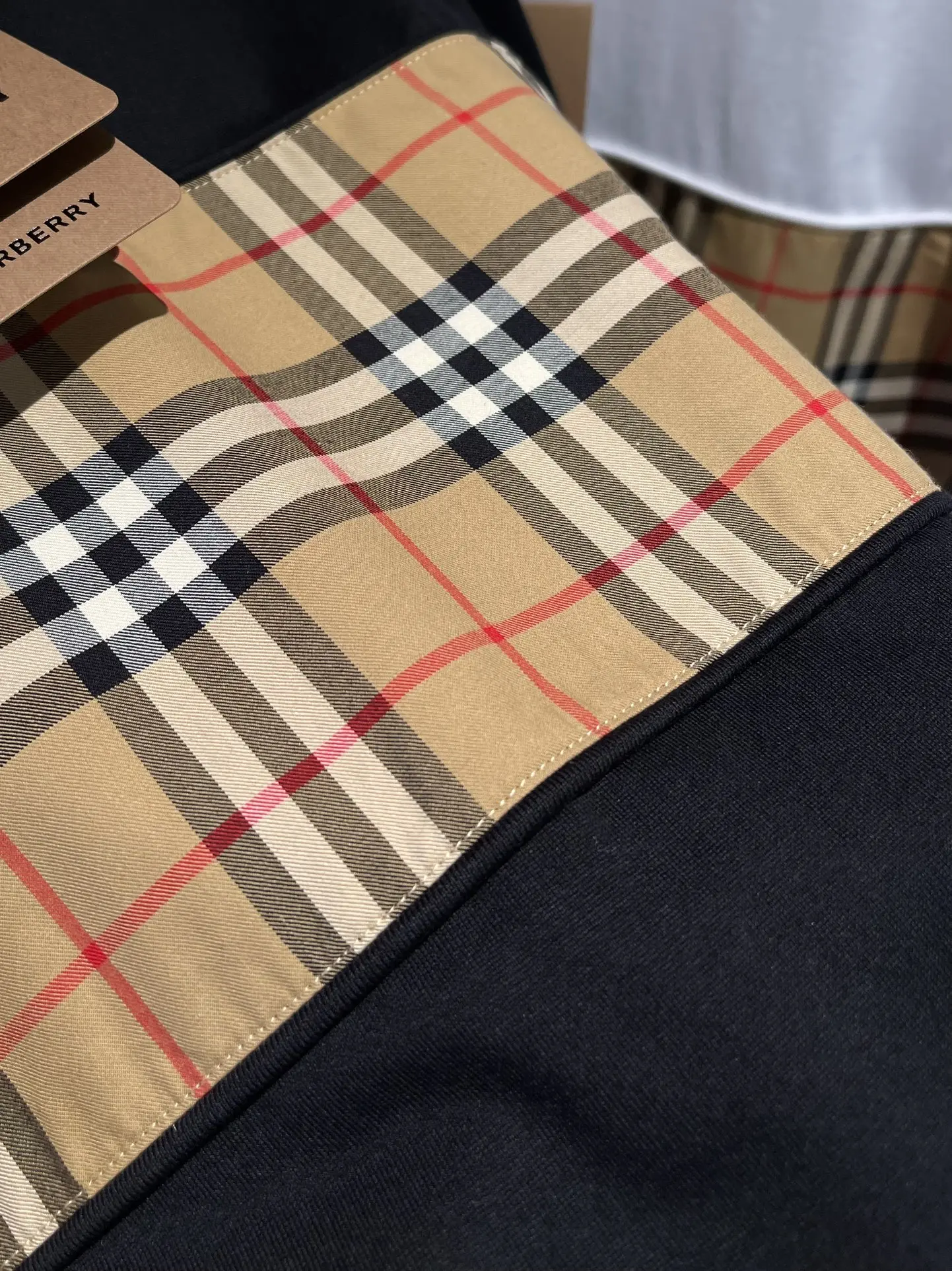 Vintage Check Panel Cotton T-Shirt D15013524 — view 8