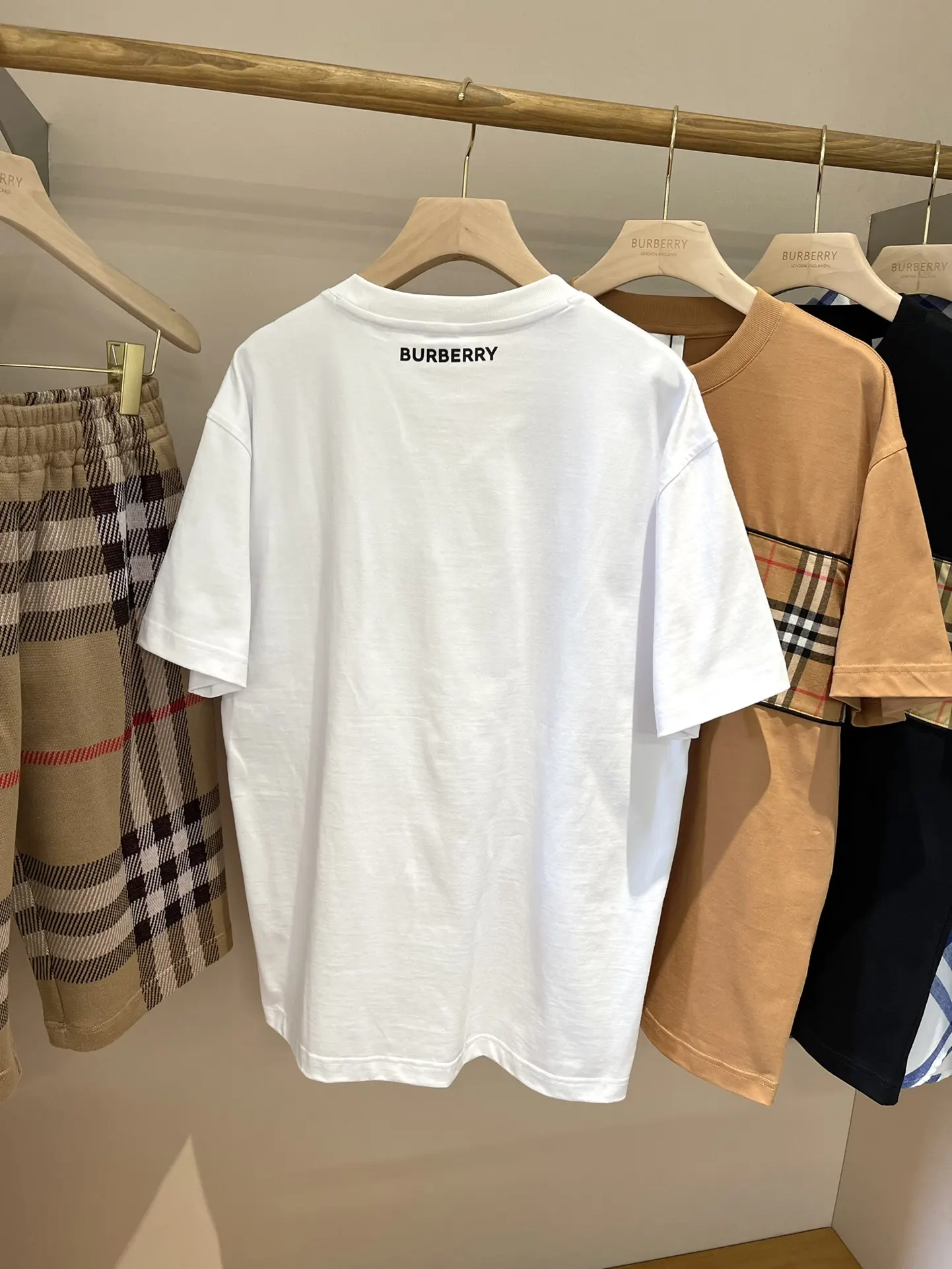 Vintage Check Panel Cotton T-Shirt D15013523 — view 2