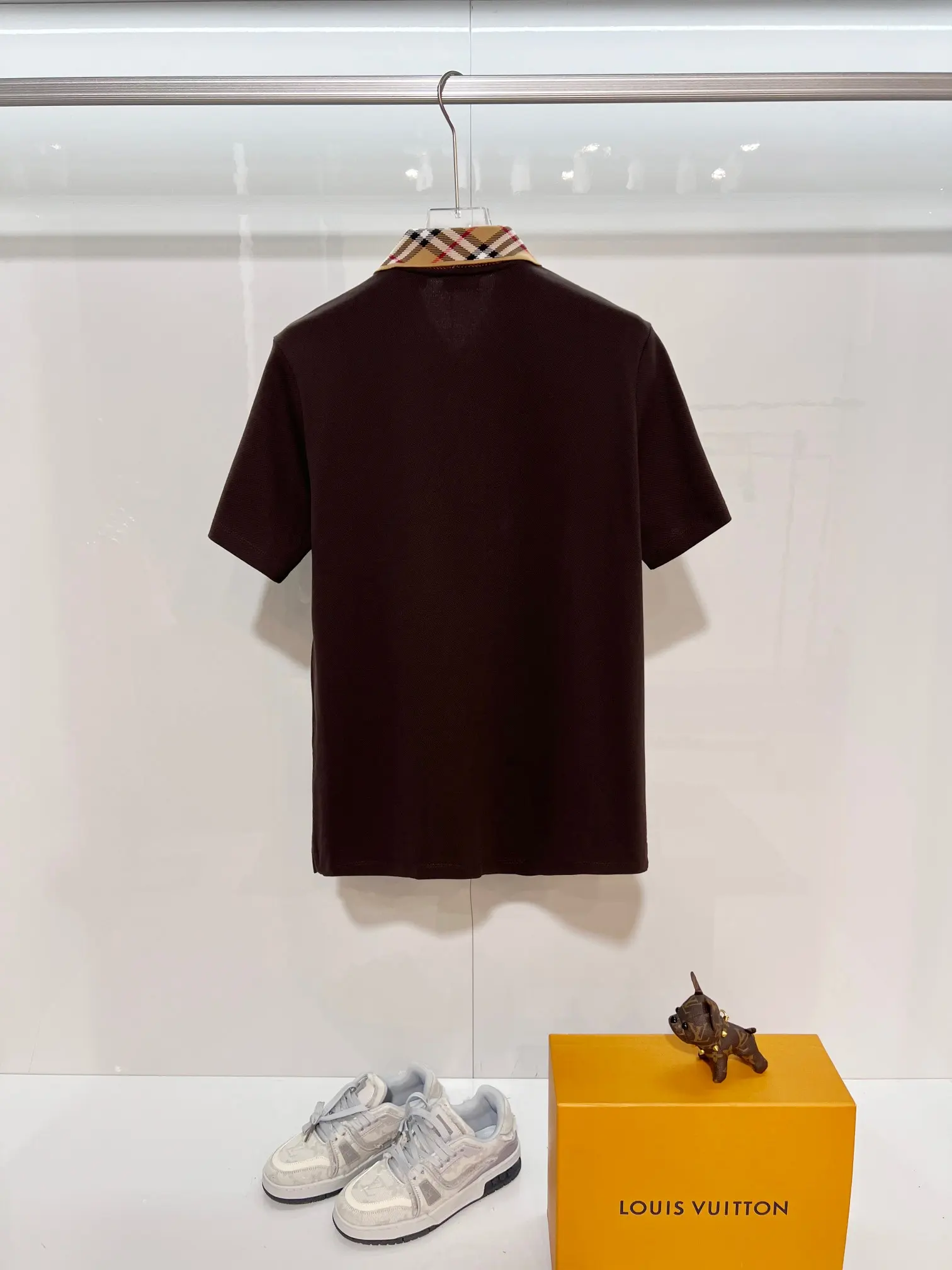 Check-Collar Cotton-Piqué Polo Shirt D15013624 — view 2