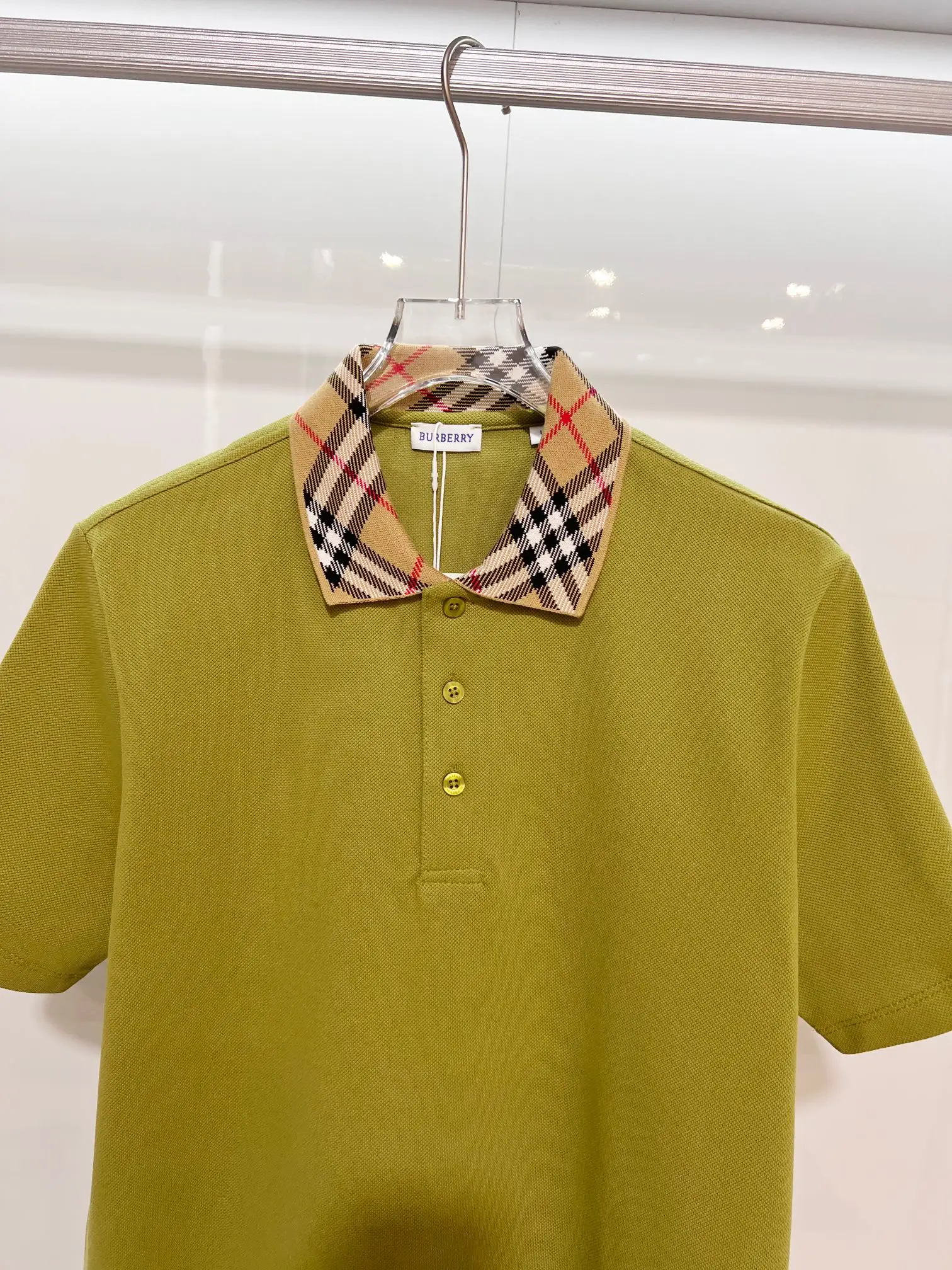 Check-Trim Cotton-Piqué Polo Shirt D15013625 — view 3
