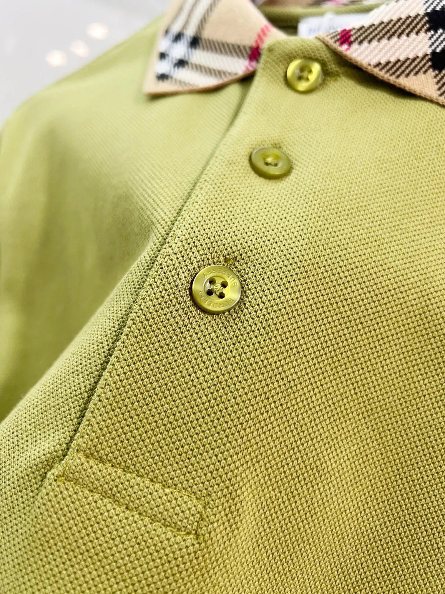 Check-Trim Cotton-Piqué Polo Shirt D15013625 — view 7