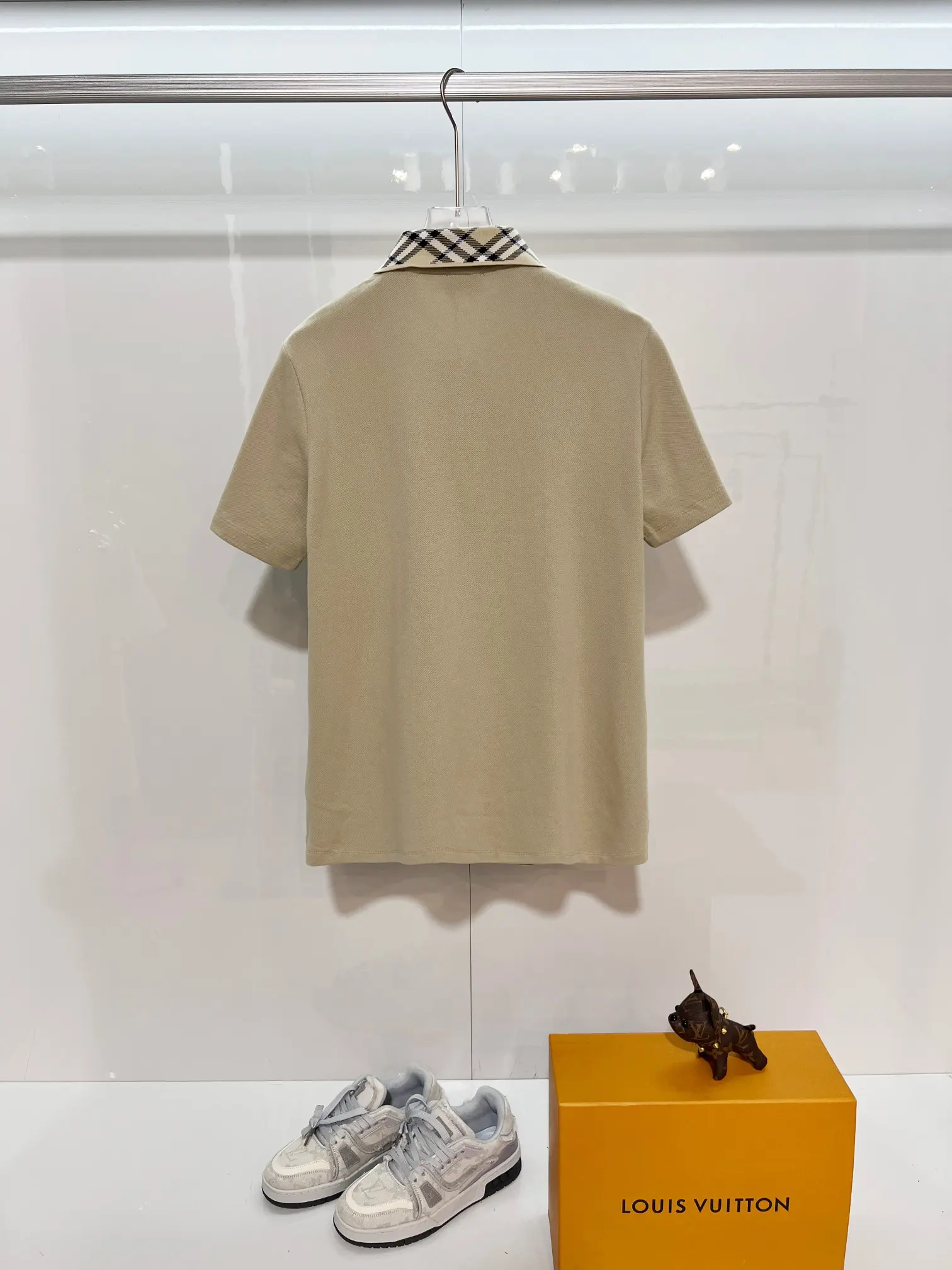 Check-Collar Cotton-Piqué Polo Shirt D15013626 — view 2