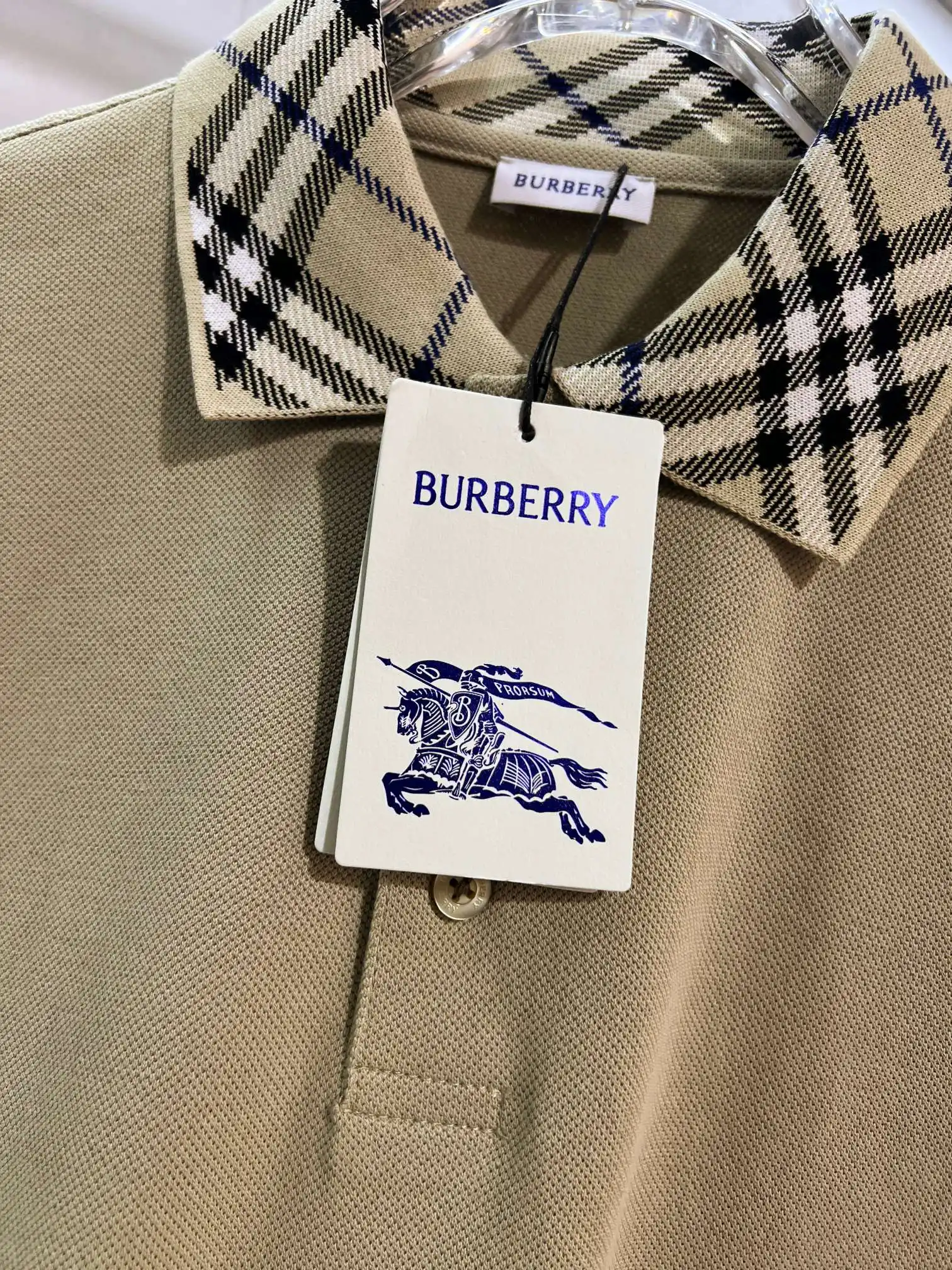 Check-Collar Cotton-Piqué Polo Shirt D15013626 — view 4