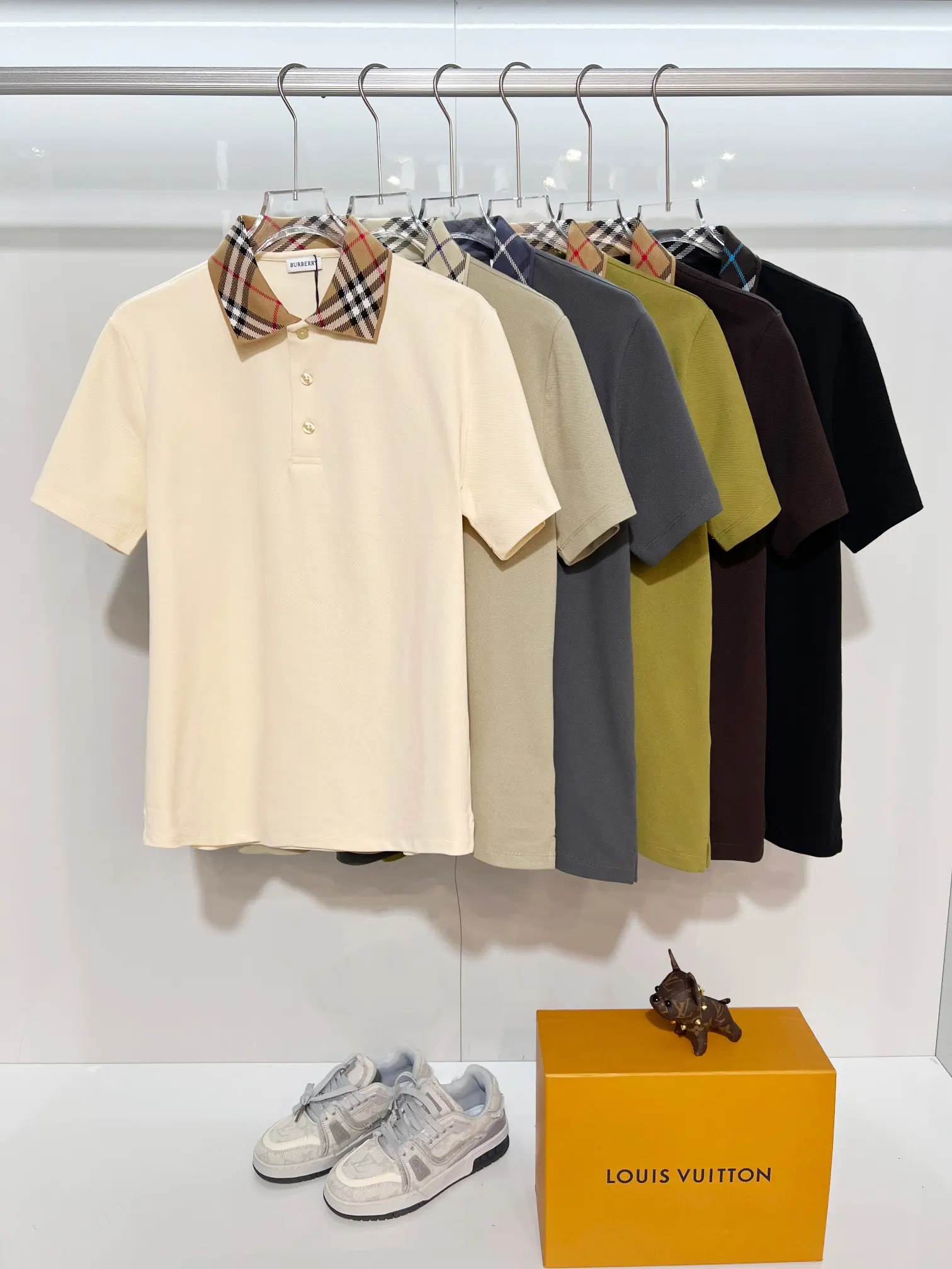 Check-Collar Cotton-Piqué Polo Shirt D15013626 — view 10