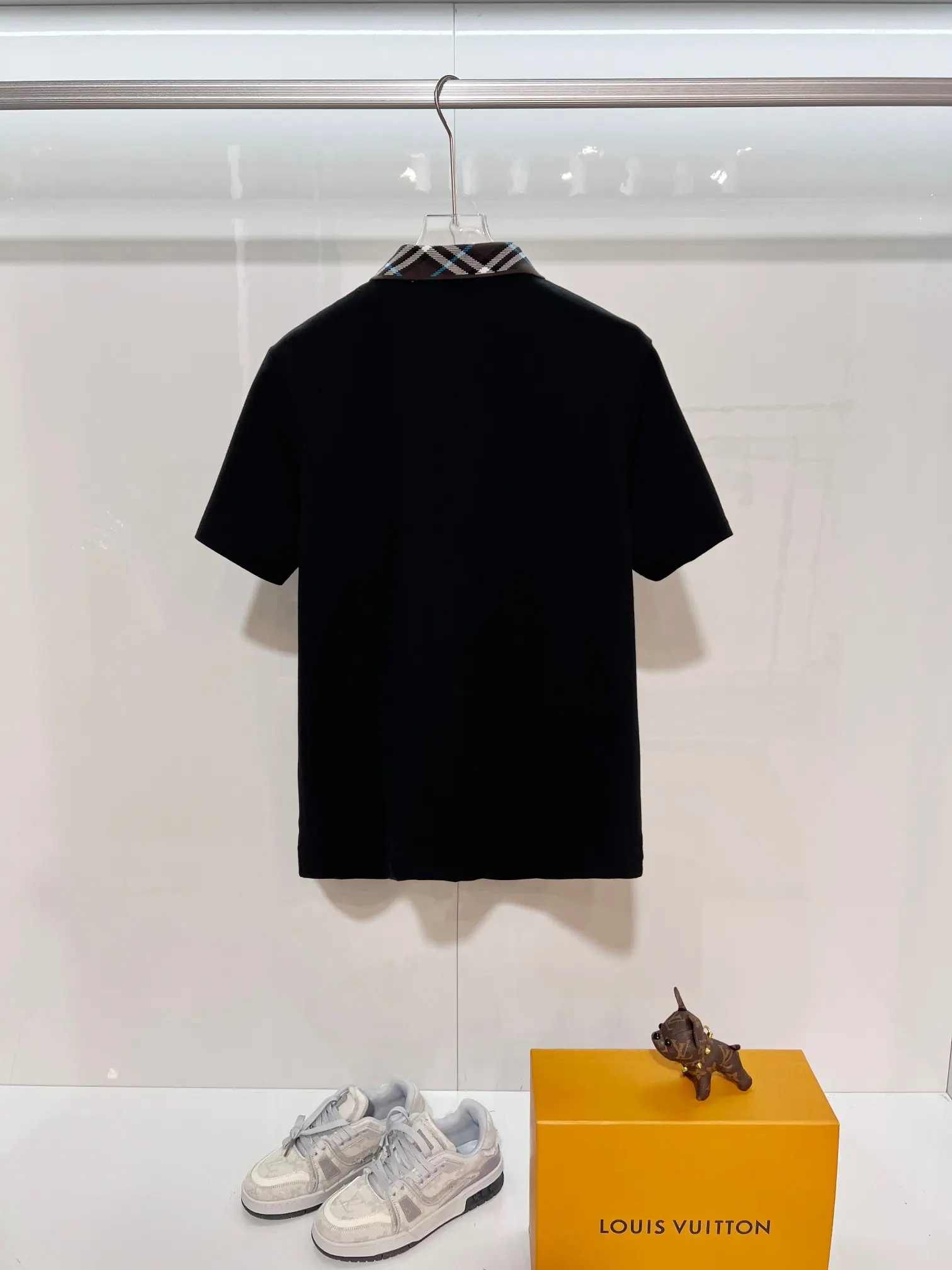 Check-Trim Cotton-Piqué Polo Shirt D15013628 — view 2