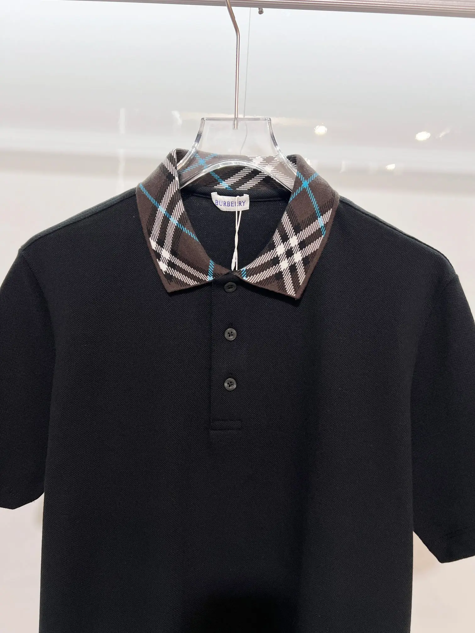 Check-Trim Cotton-Piqué Polo Shirt D15013628 — view 3