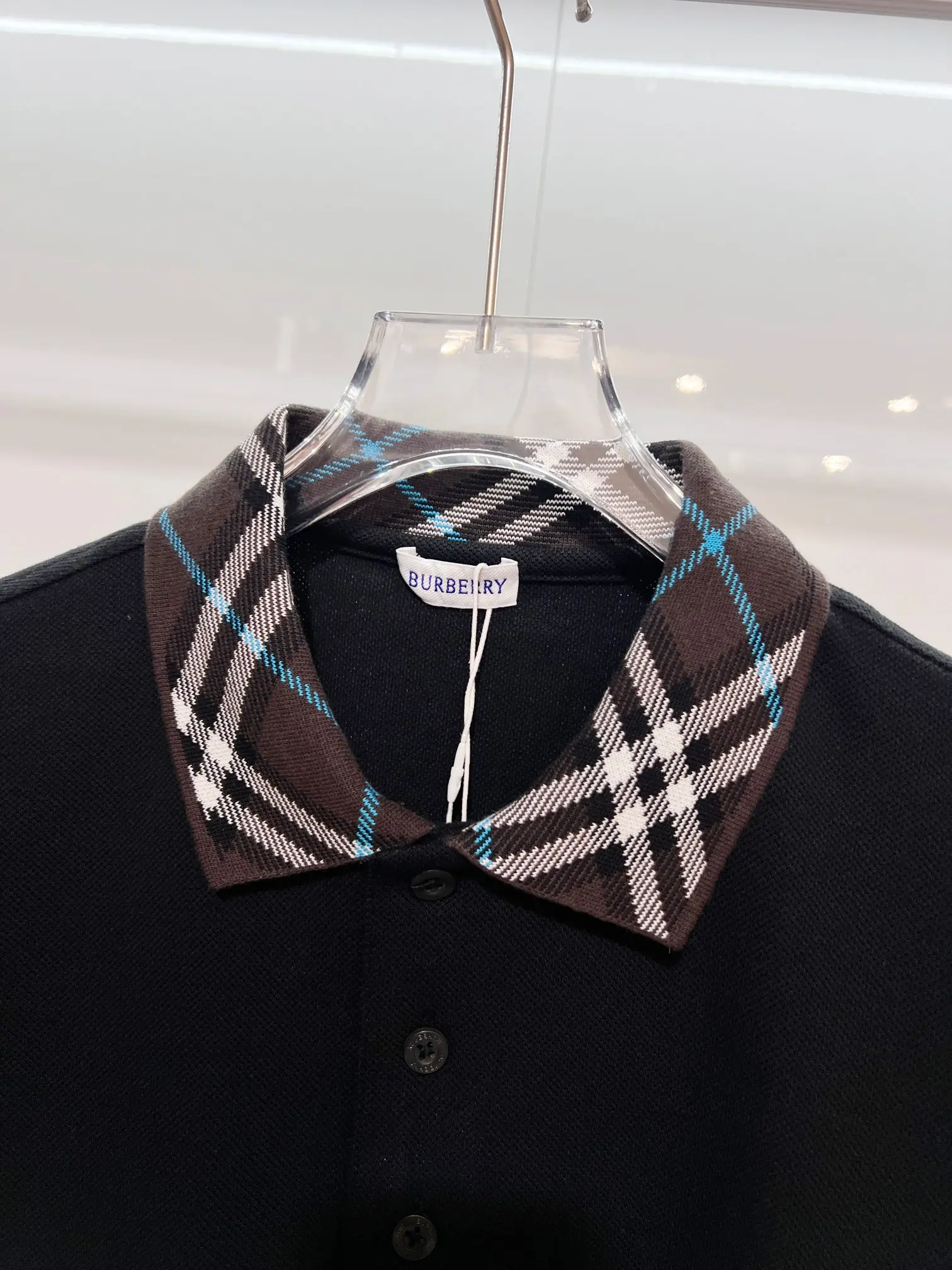 Check-Trim Cotton-Piqué Polo Shirt D15013628 — view 5