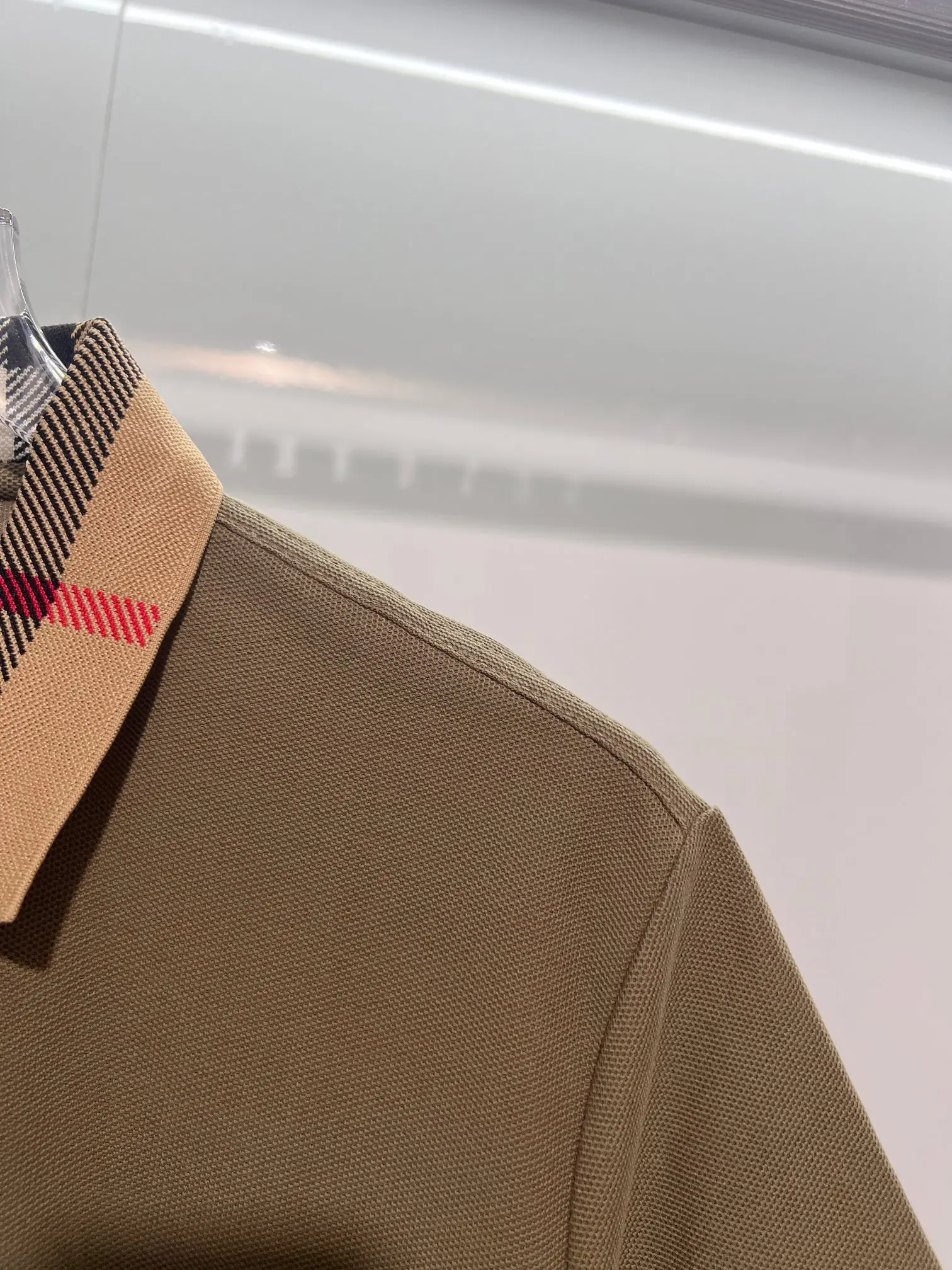 Check-Collar Cotton-Piqué Polo Shirt D15013637 — view 6