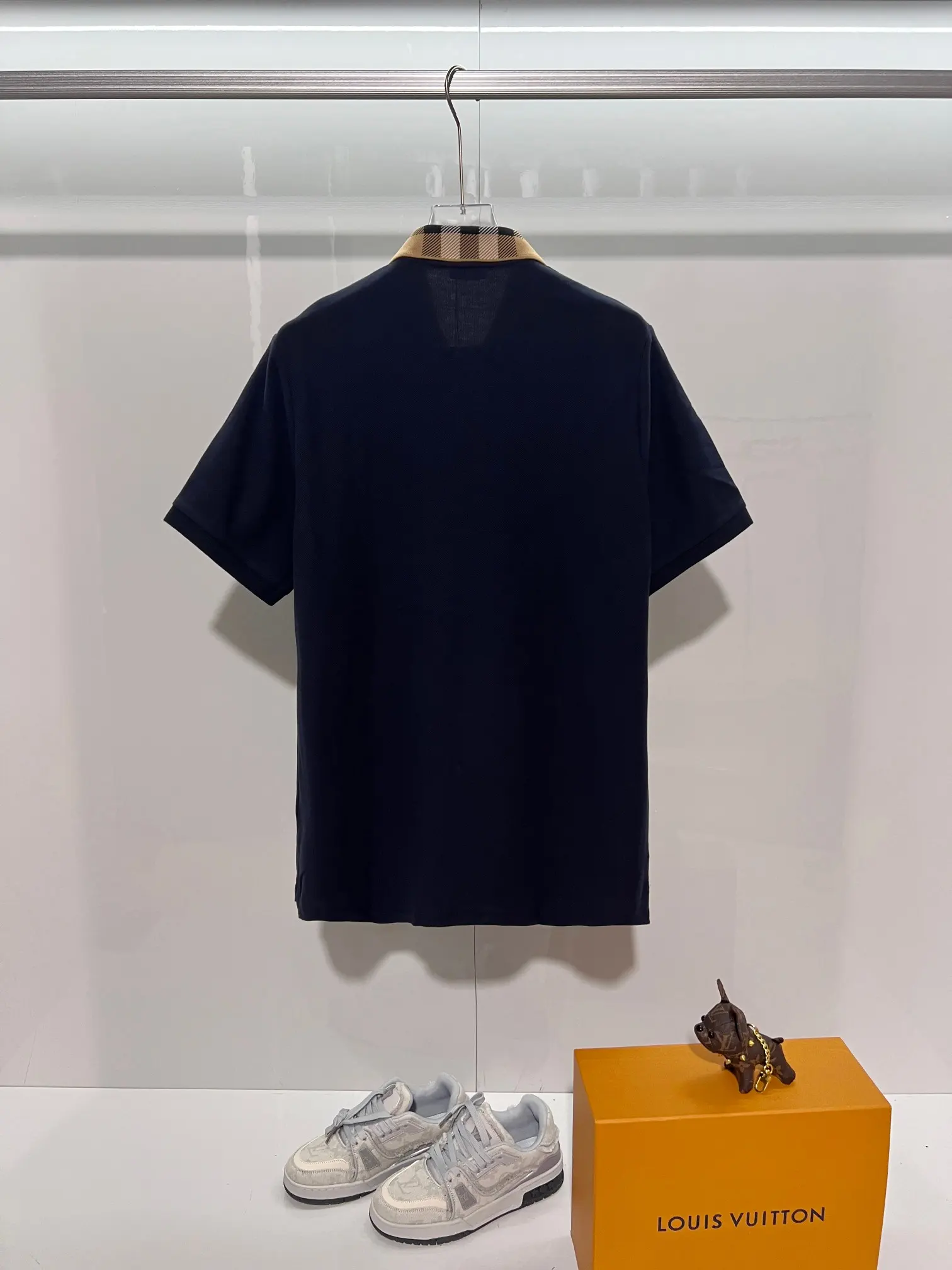 Check-Collar Cotton-Piqué Polo Shirt D15013636 — view 2