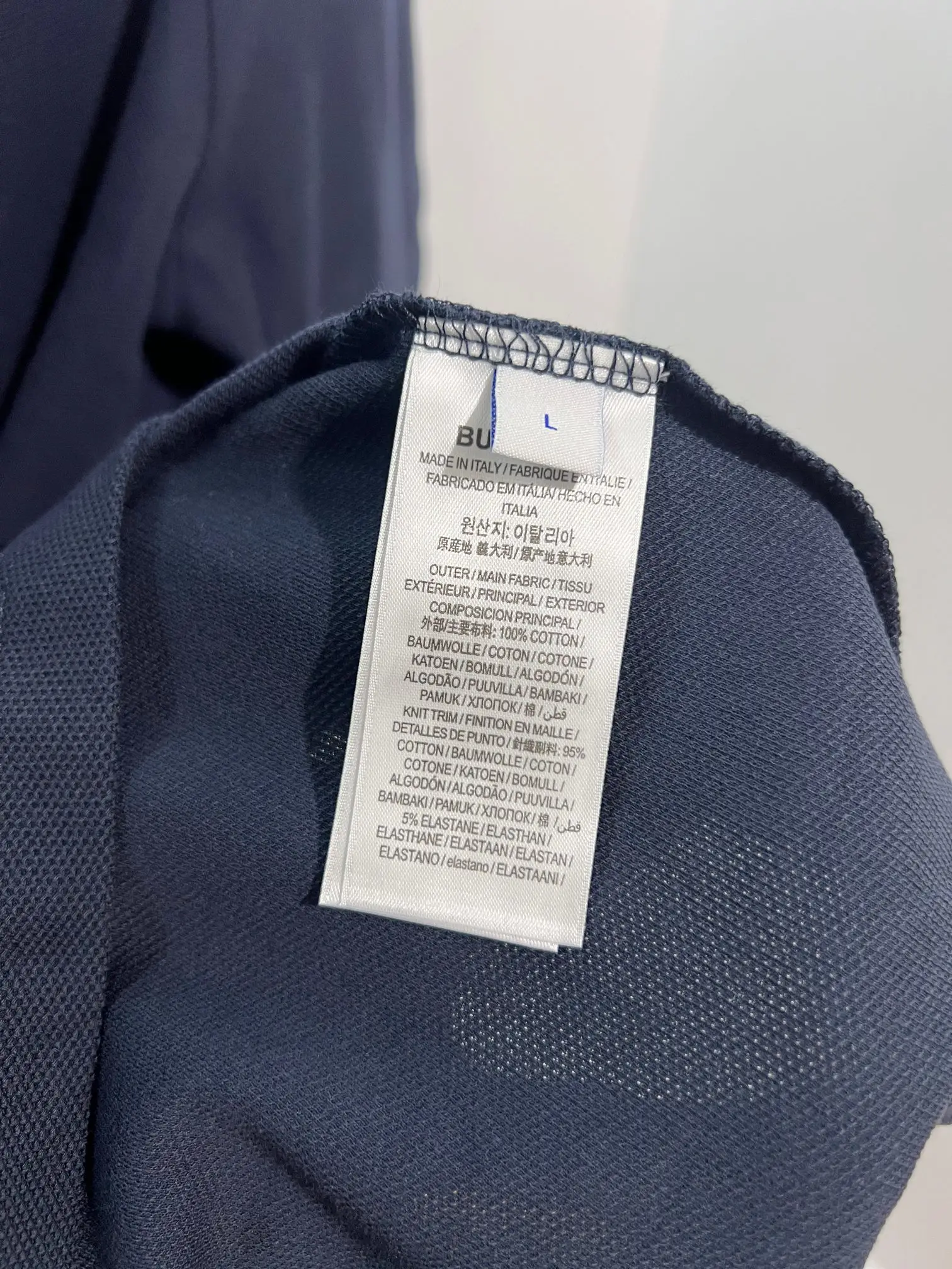 Check-Collar Cotton-Piqué Polo Shirt D15013636 — view 9