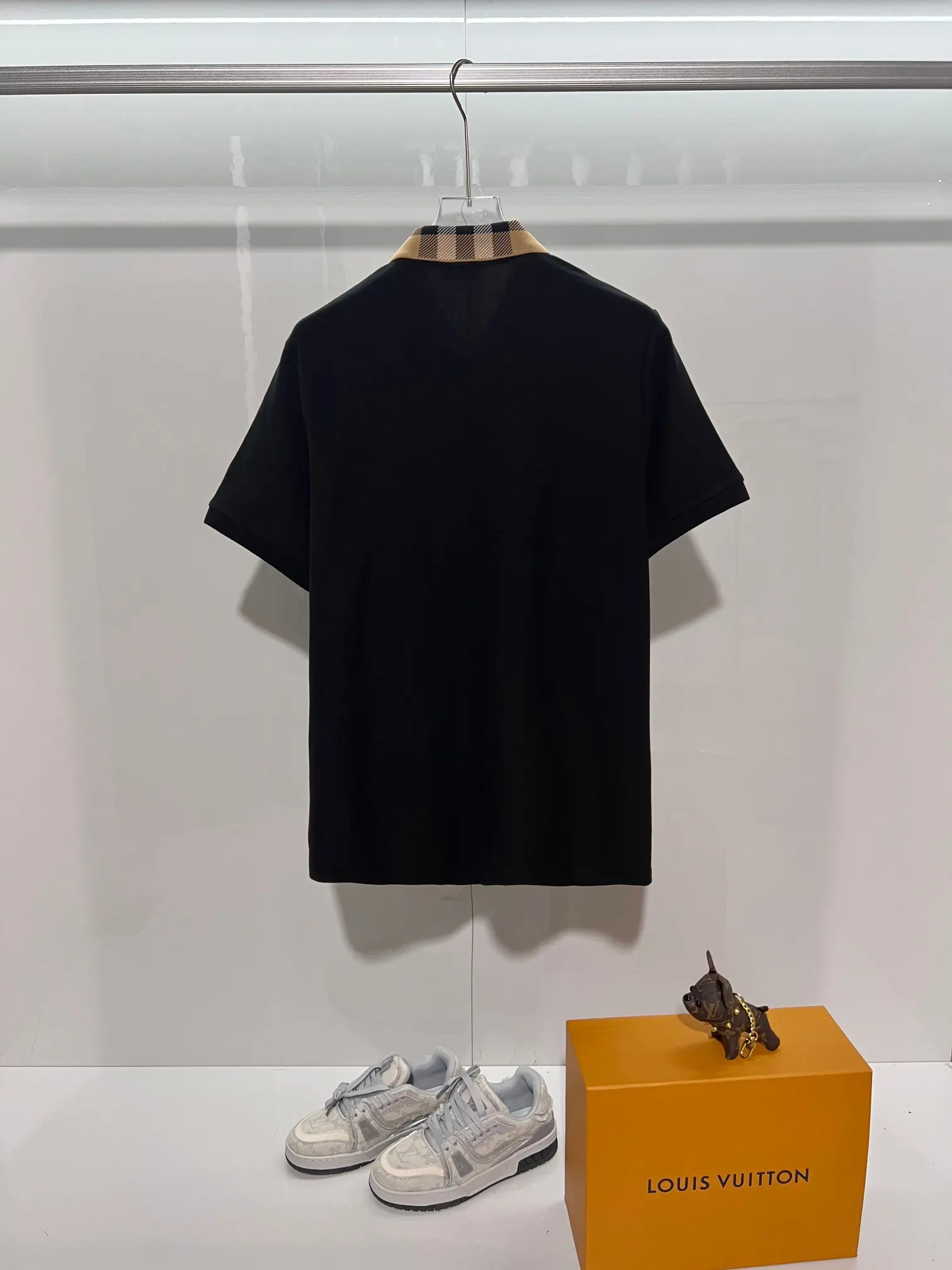Check-Collar Cotton-Piqué Polo Shirt D15013638 — view 2