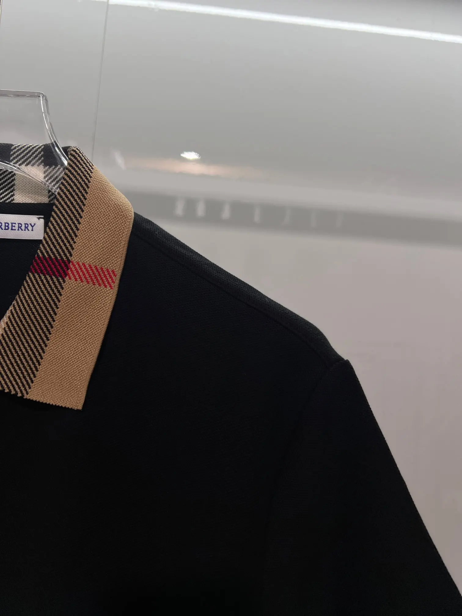 Check-Collar Cotton-Piqué Polo Shirt D15013638 — view 6