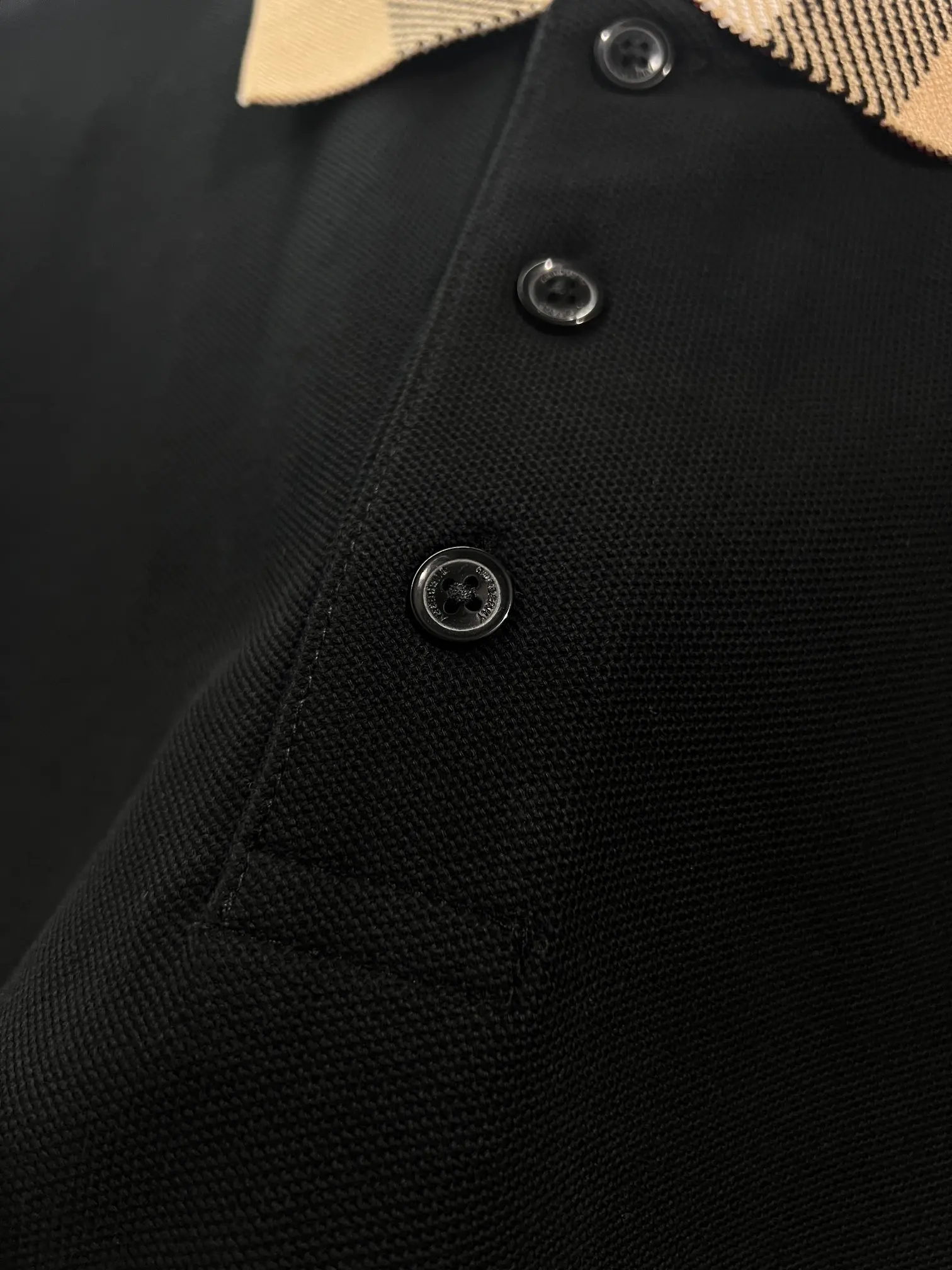 Check-Collar Cotton-Piqué Polo Shirt D15013638 — view 7