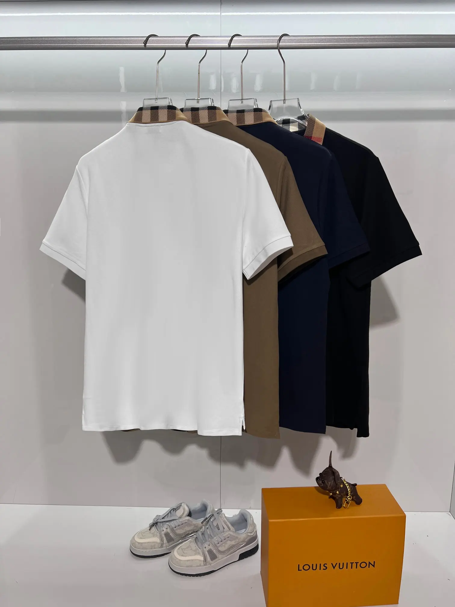 Check-Collar Cotton-Piqué Polo Shirt D15013638 — view 11