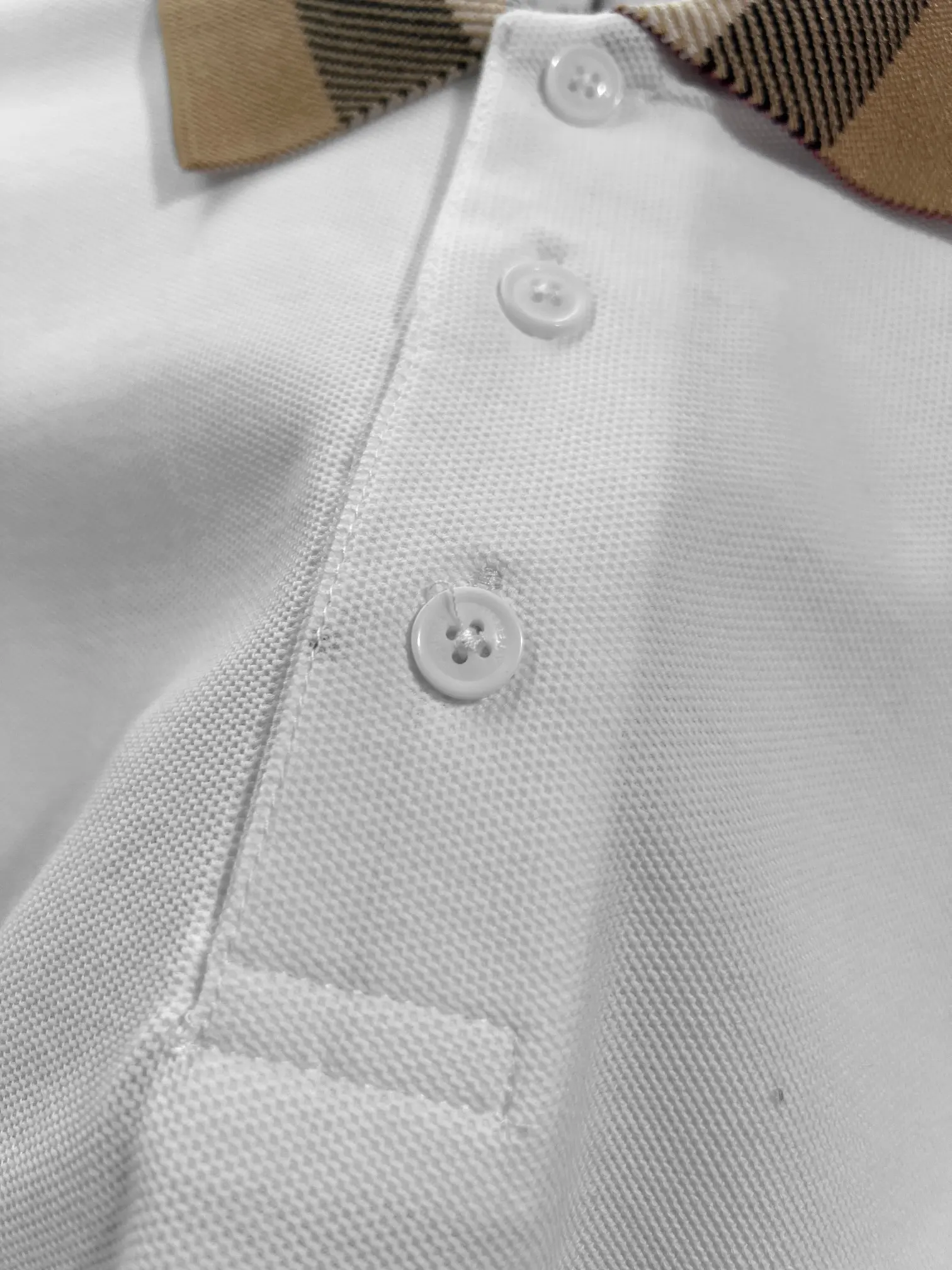Check-Collar Cotton-Piqué Polo Shirt D15013635 — view 7