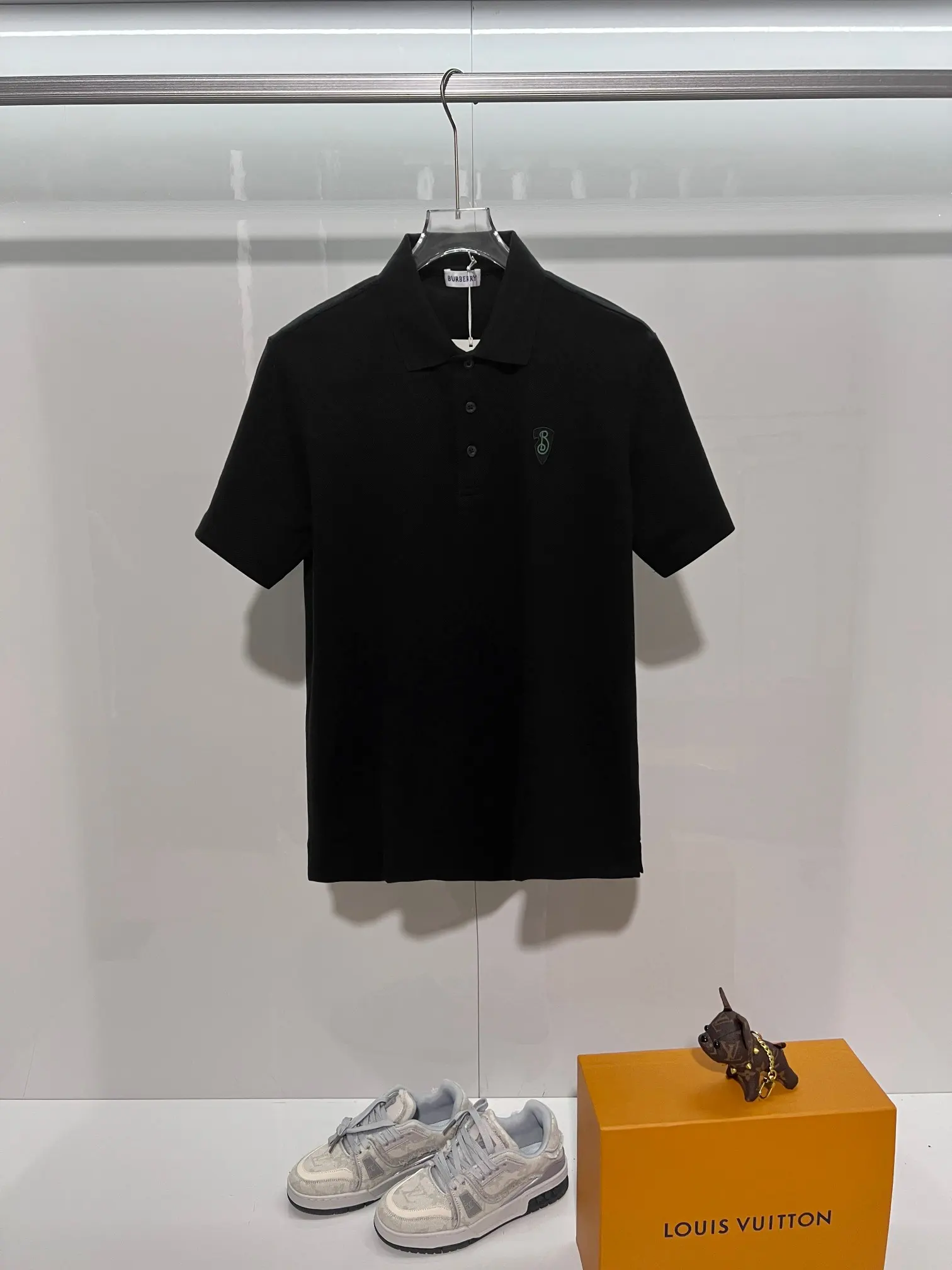 Embroidered Shield Logo Cotton-Piqué Polo Shirt D15013475