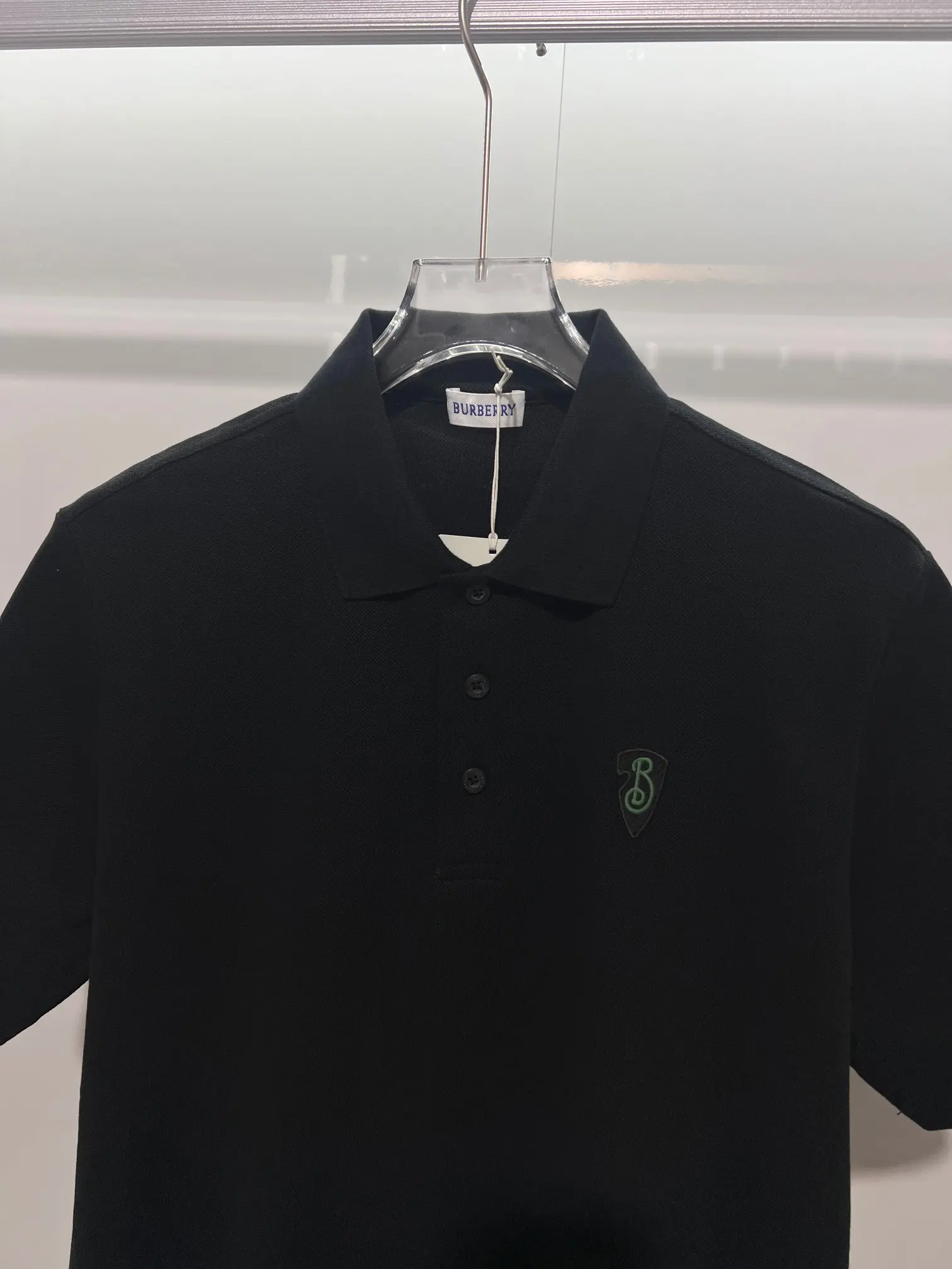 Embroidered Shield Logo Cotton-Piqué Polo Shirt D15013475 — view 3