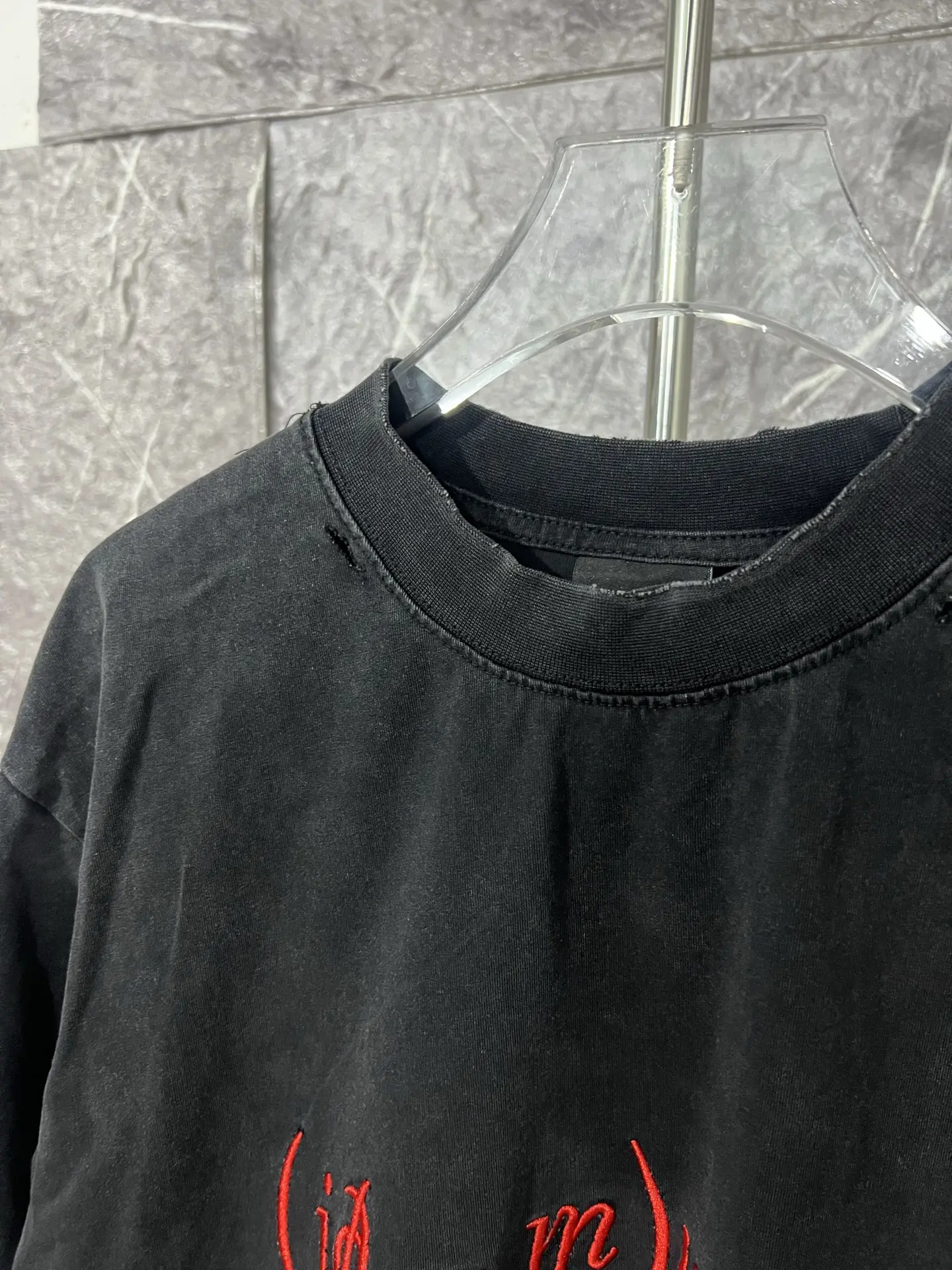 Dirac Equation Distressed Cotton T-Shirt D15013606 — view 2