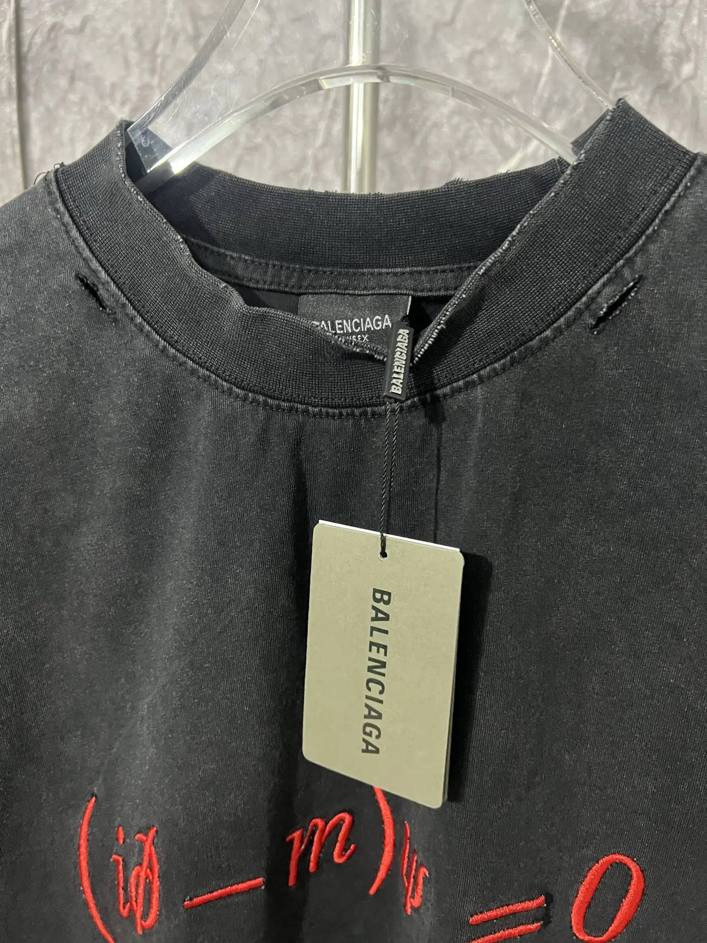 Dirac Equation Distressed Cotton T-Shirt D15013606 — view 5