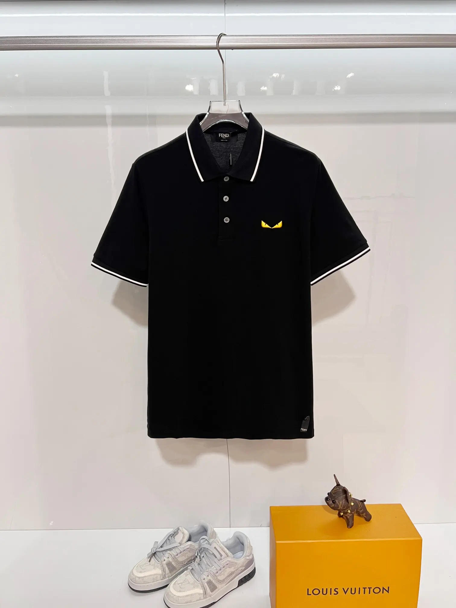 Bag Bugs Embroidered Cotton-Pique Polo Shirt D15013630