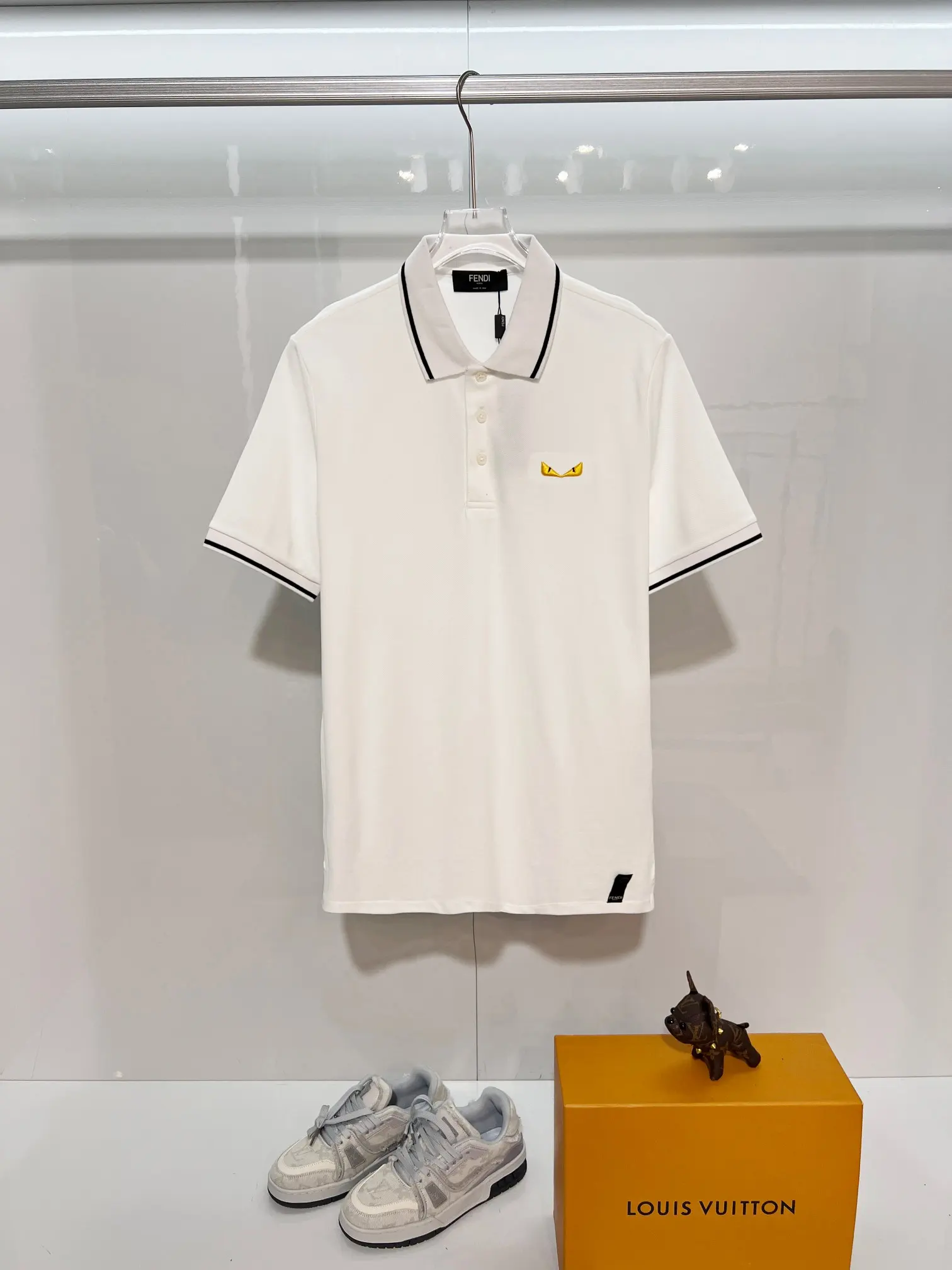 Bag Bugs Embroidered Cotton-Pique Polo Shirt D15013629