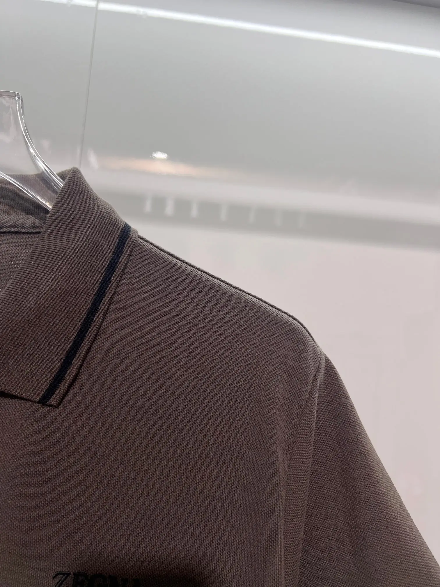 Zegna Logo-Embroidered Cotton-Piqué Polo Shirt D15013469 — view 7
