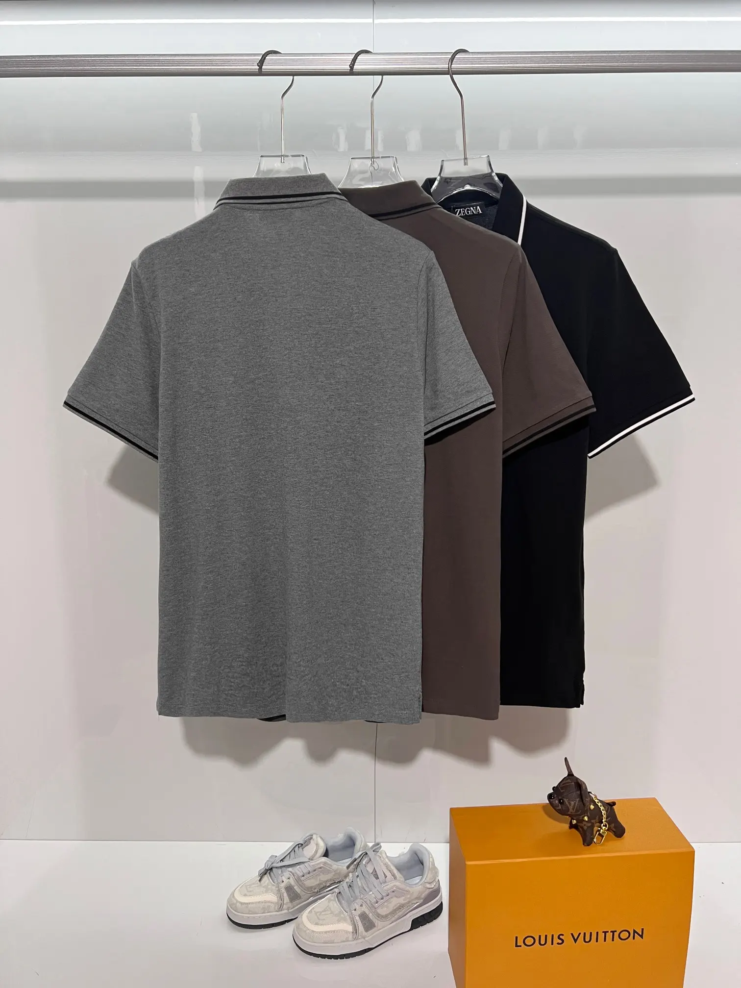 Zegna Logo-Embroidered Cotton-Piqué Polo Shirt D15013469 — view 12