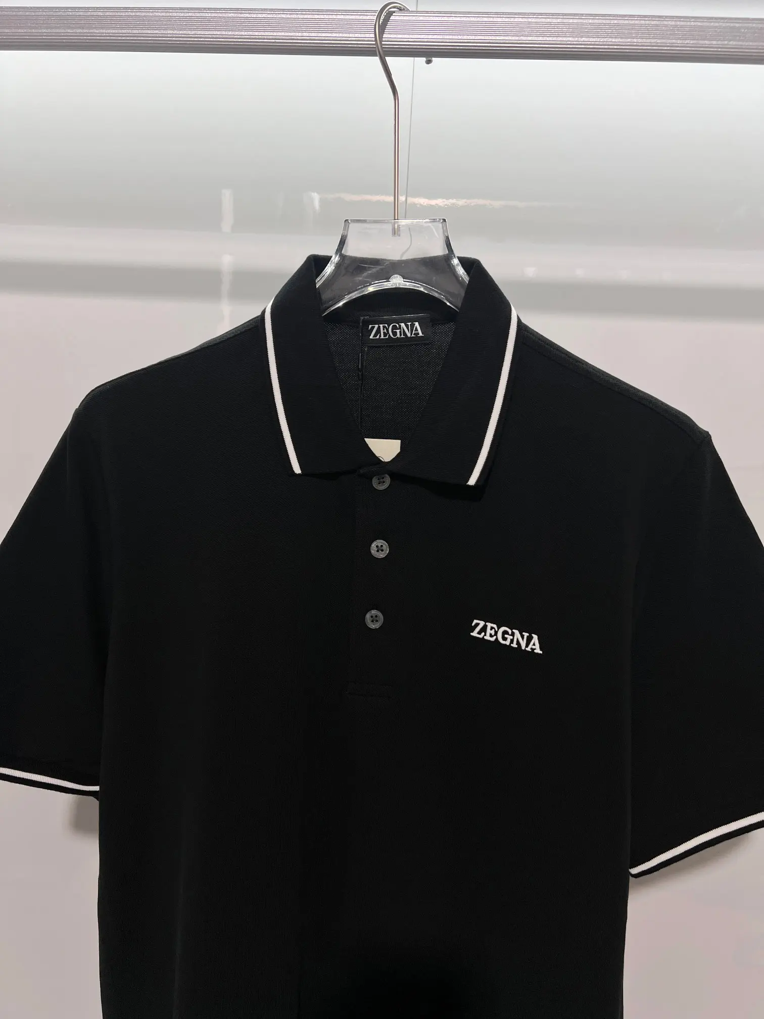 Logo-Embroidered Piqué Cotton Polo Shirt D15013470 — view 3