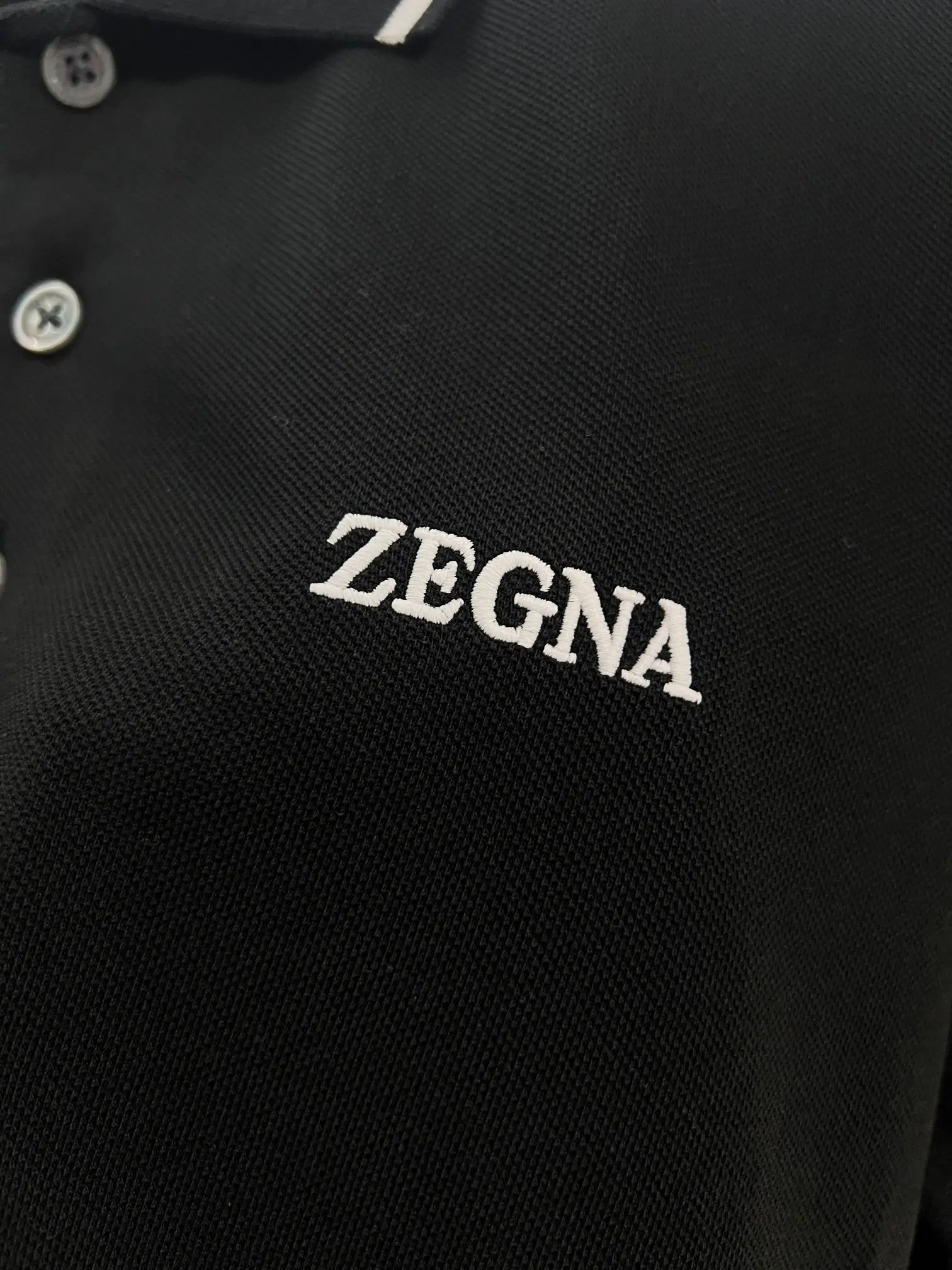 Logo-Embroidered Piqué Cotton Polo Shirt D15013470 — view 5