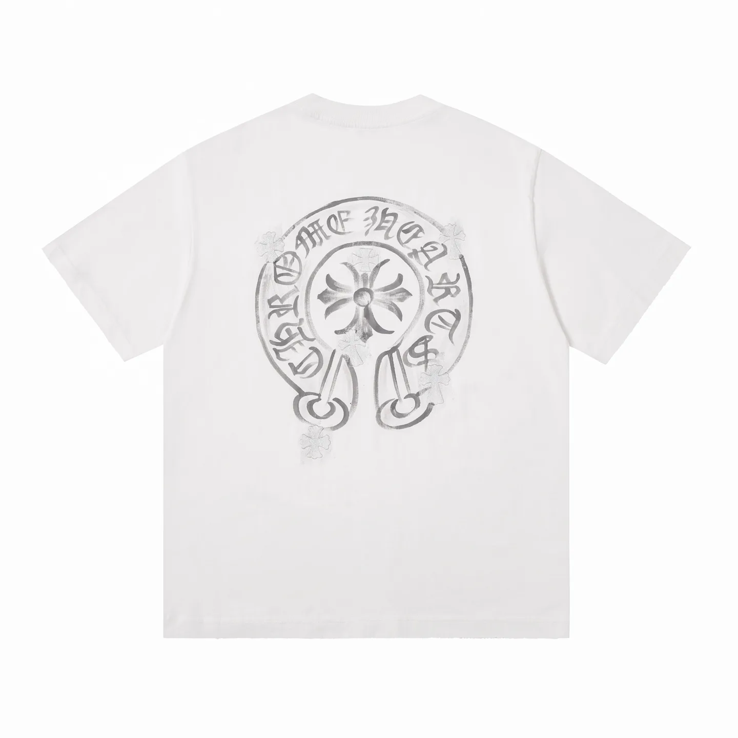 Hand-Painted Logo Cotton T-Shirt D15015581 — view 2