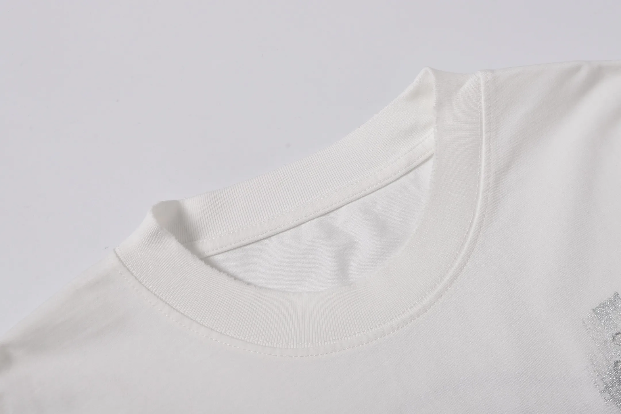 Hand-Painted Logo Cotton T-Shirt D15015581 — view 3