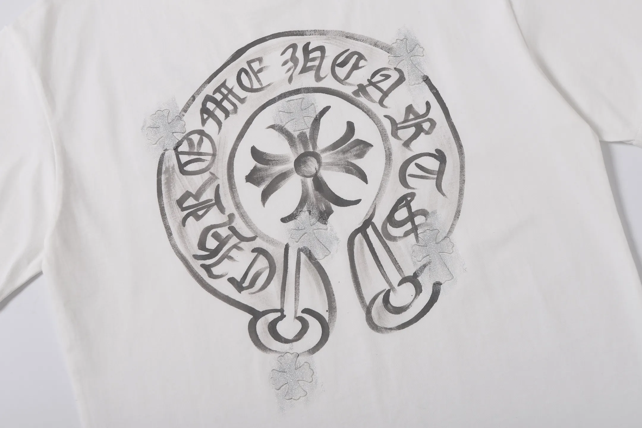 Hand-Painted Logo Cotton T-Shirt D15015581 — view 7