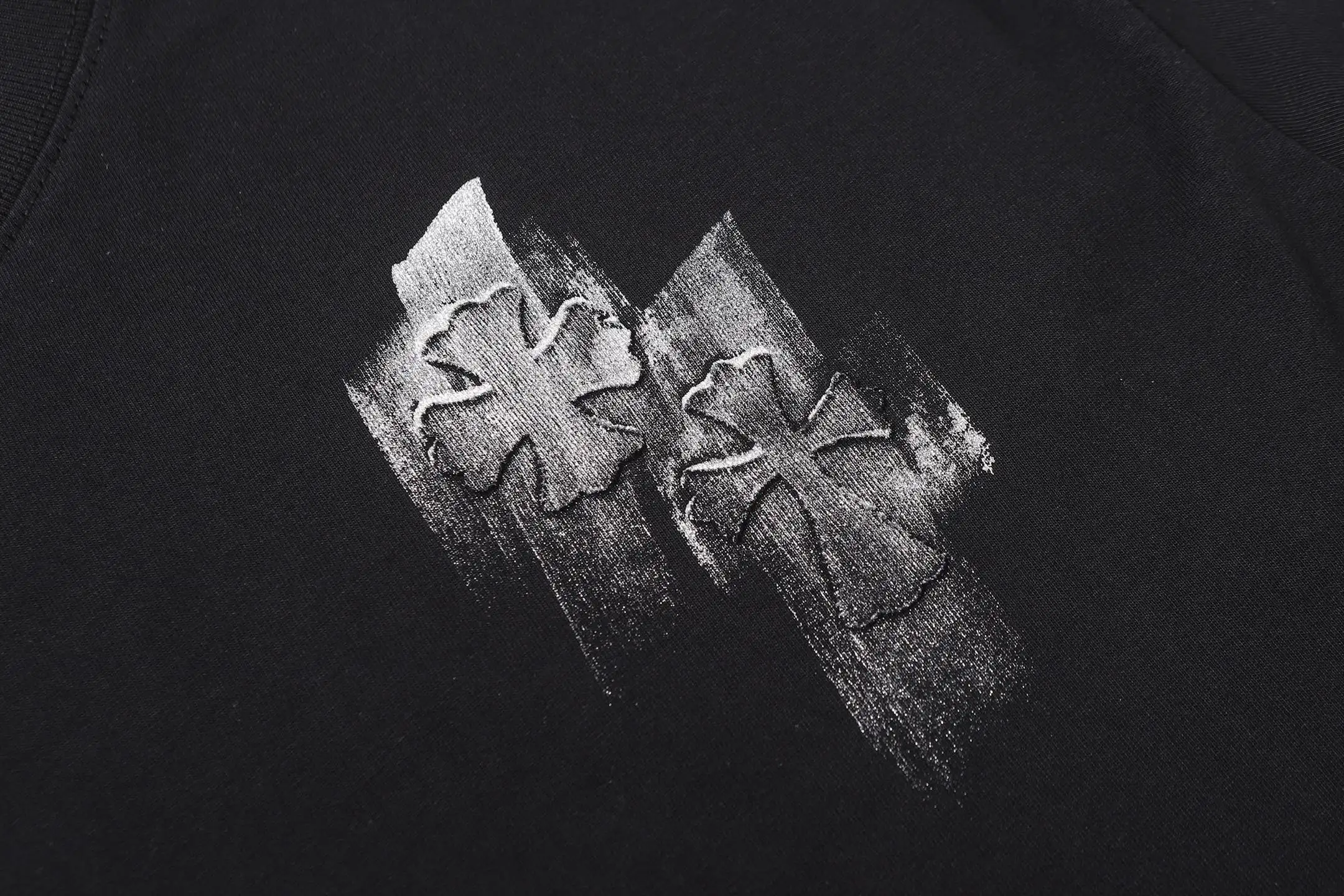 Hand-Painted Logo Cotton T-Shirt D15015580 — view 4